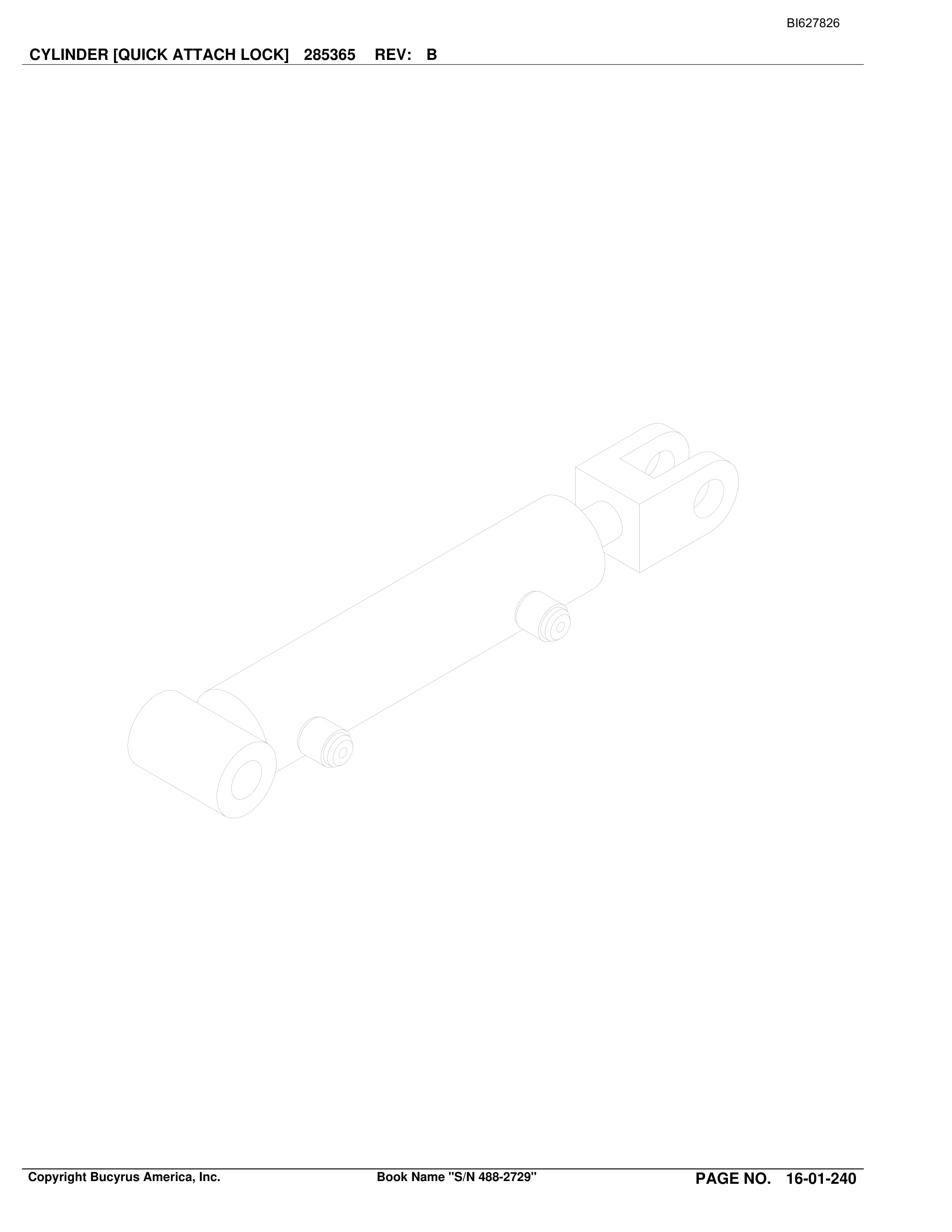 Bucyrus 488-2729 UN-A-TRAC Spare Parts List BI627826-5