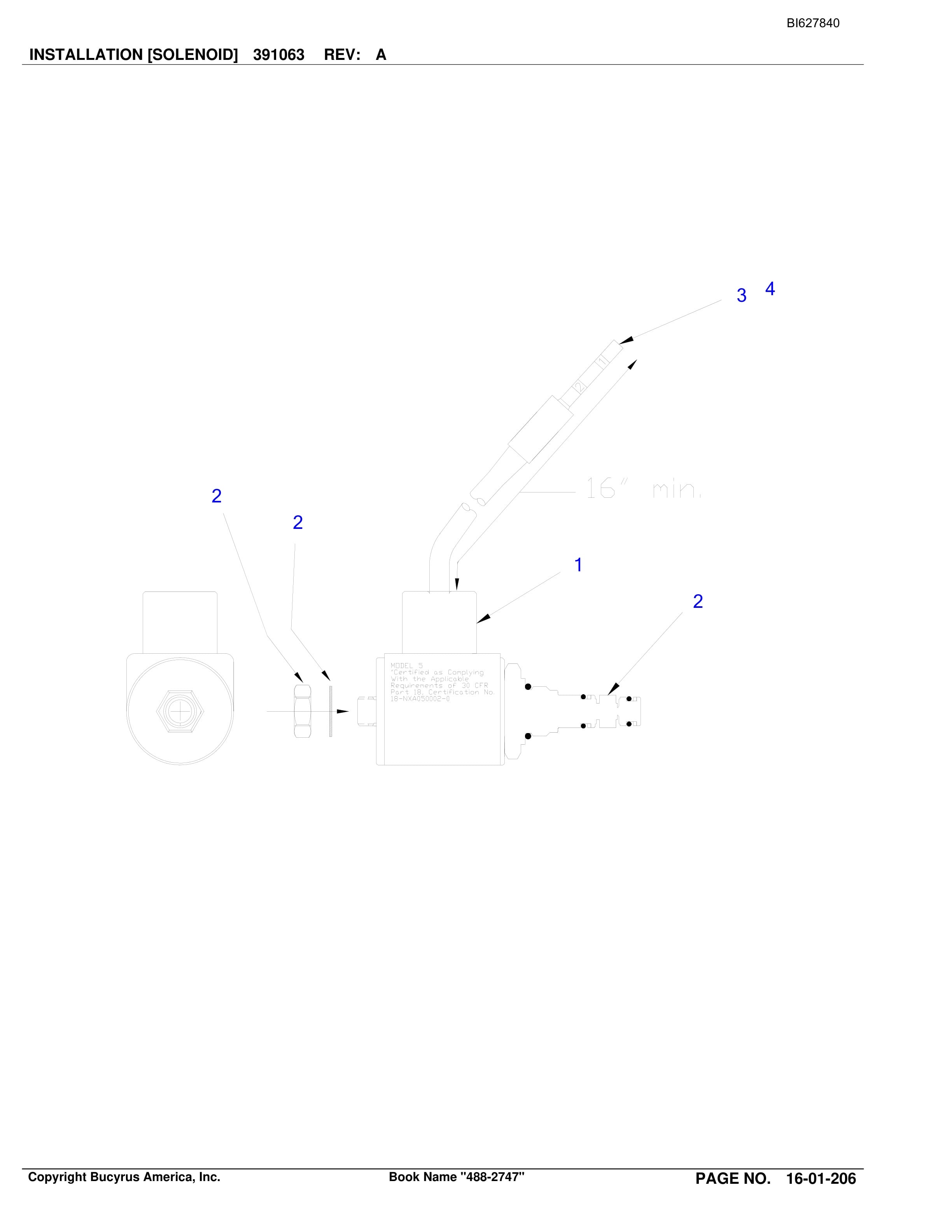 Bucyrus 488-2747 UN-A-TRAC Spare Parts List BI627840-4