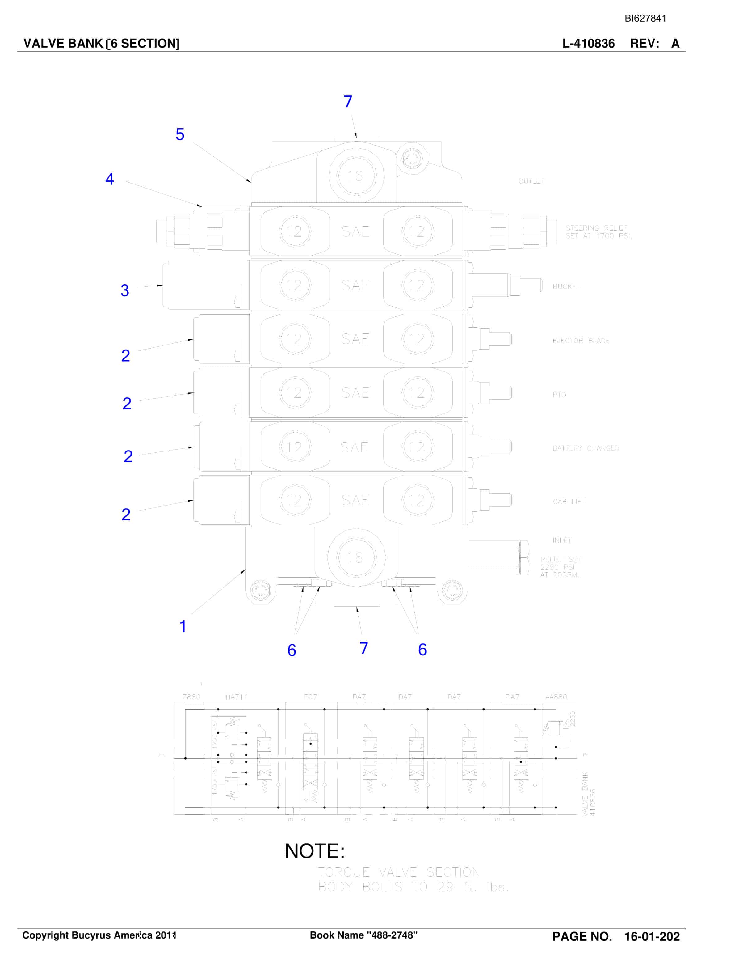 Bucyrus 488-2748 UN-A-TRAC Spare Parts List BI627841-3