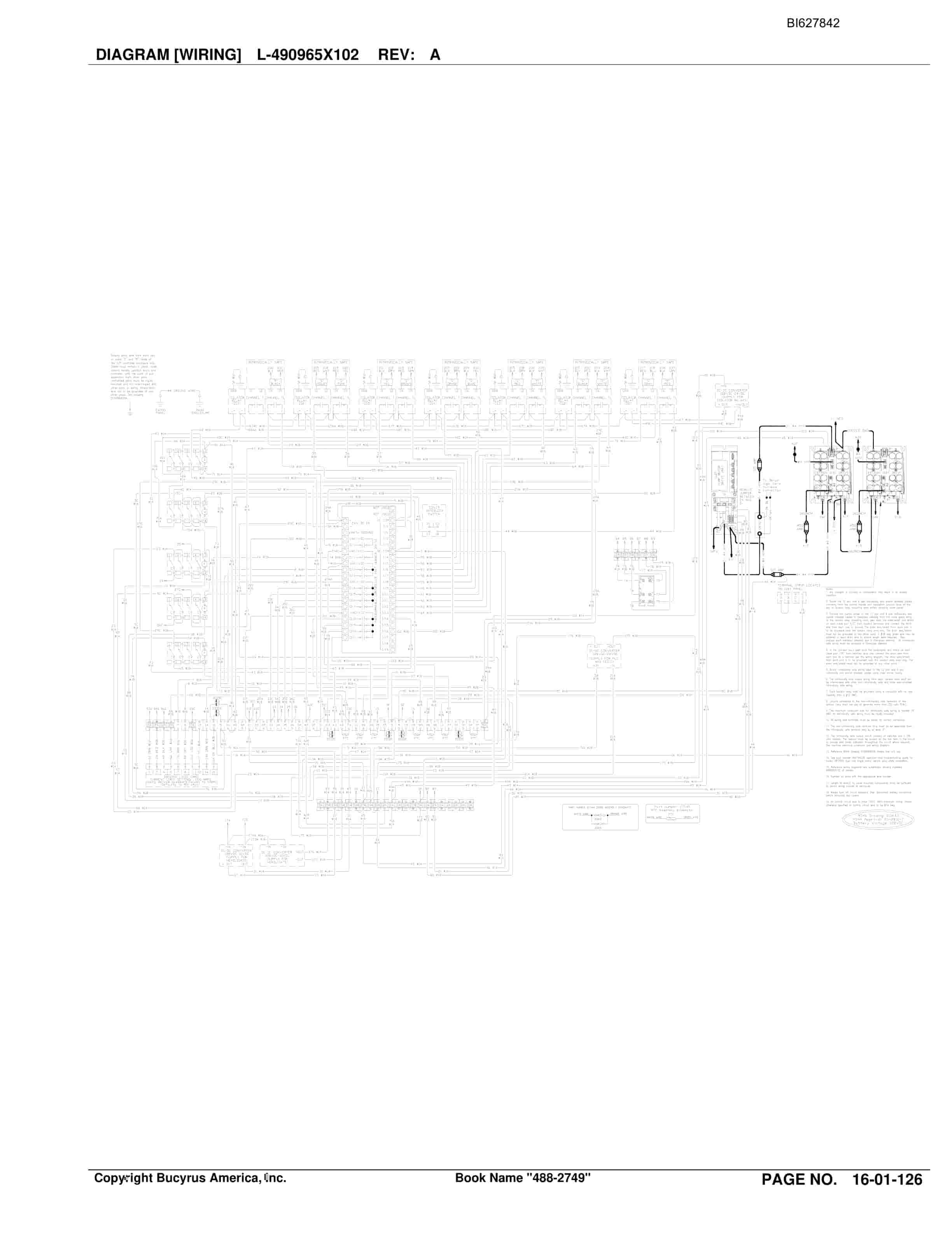 Bucyrus 488-2749 UN-A-TRAC Spare Parts List BI627842-3