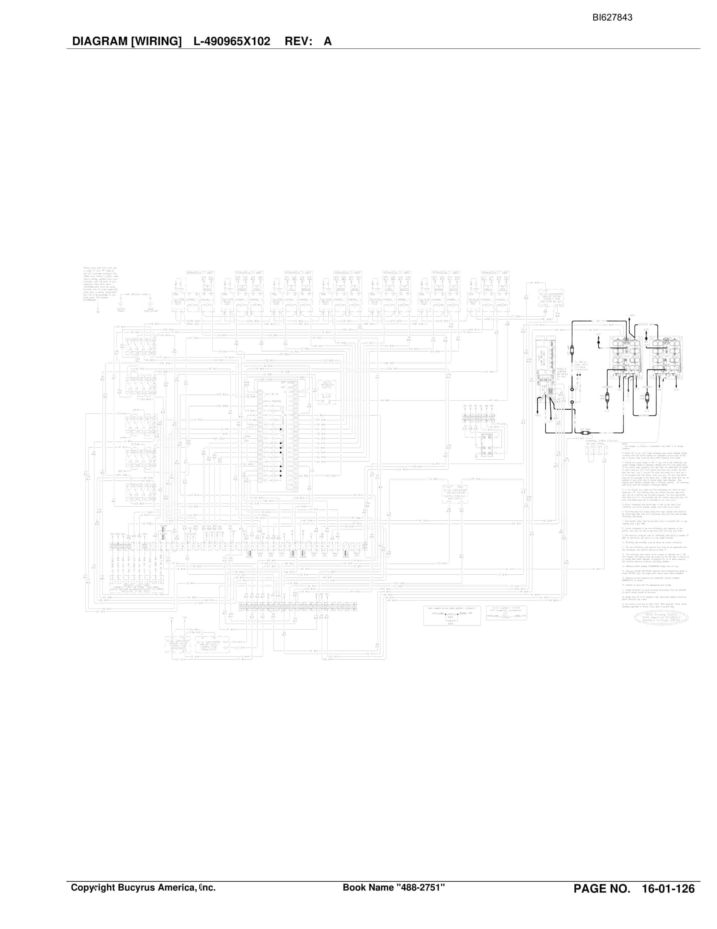 Bucyrus 488-2751 UN-A-TRAC Spare Parts List BI627843-3
