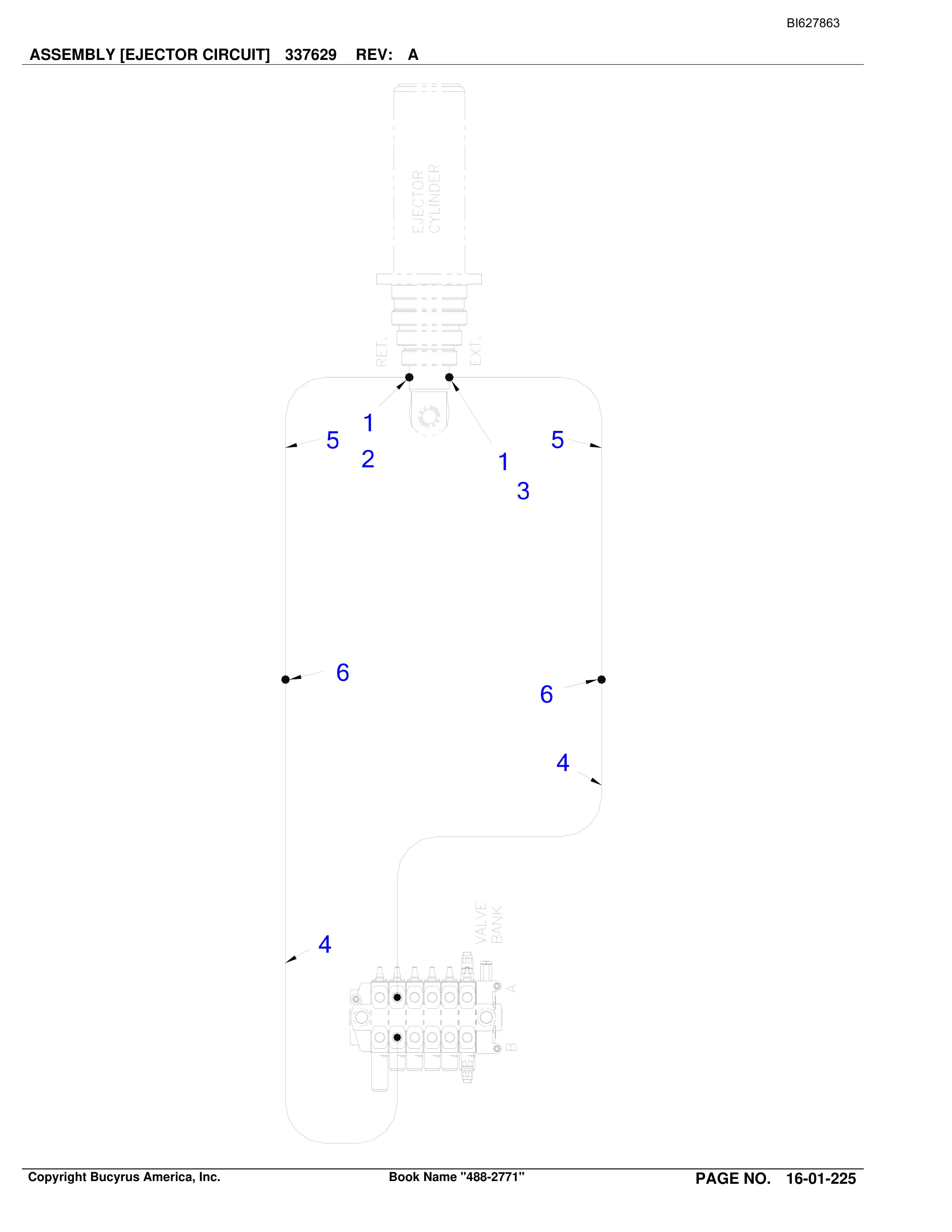 Bucyrus 488-2771 UN-A-TRAC Spare Parts List BI627863-4