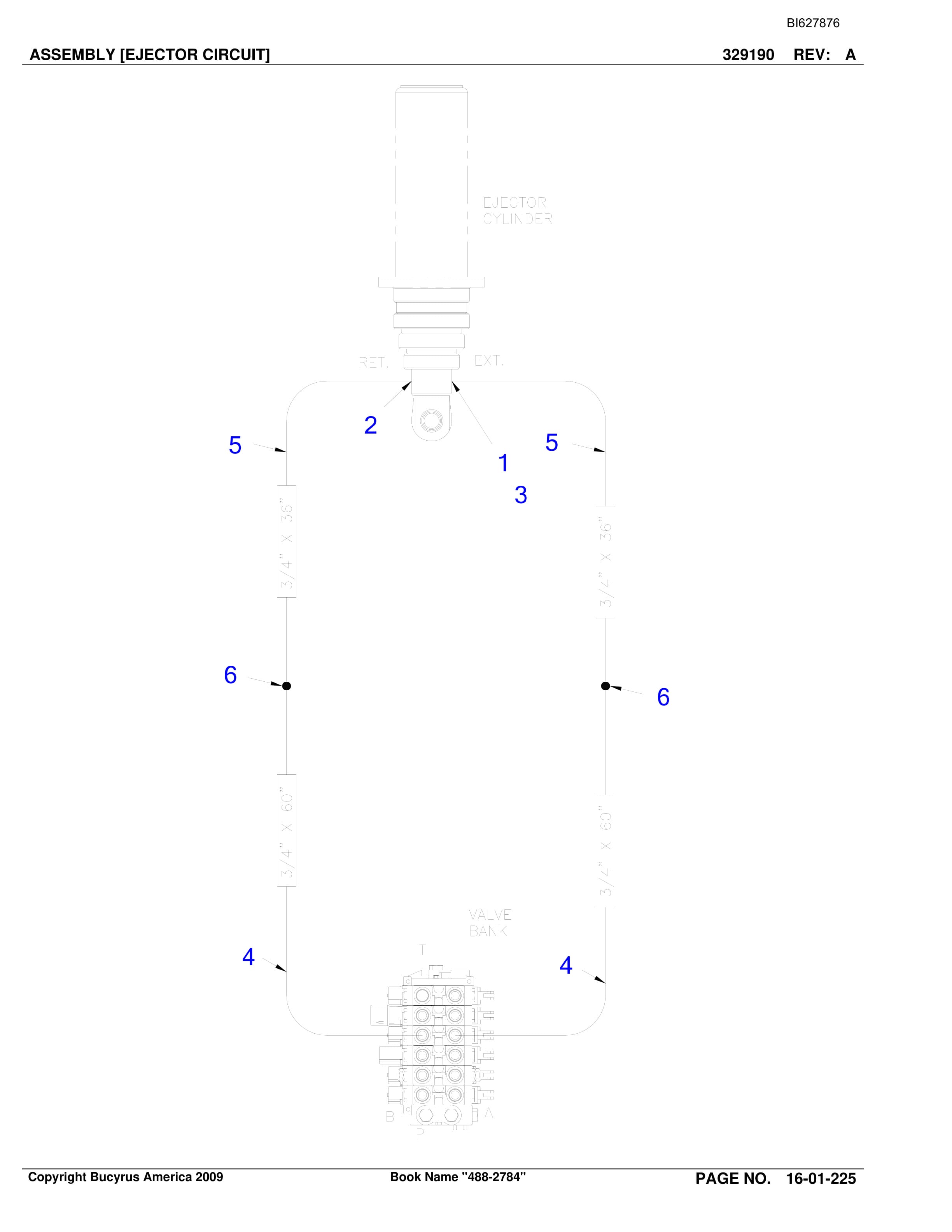 Bucyrus 488-2784 UN-A-TRAC Spare Parts List BI627876-5