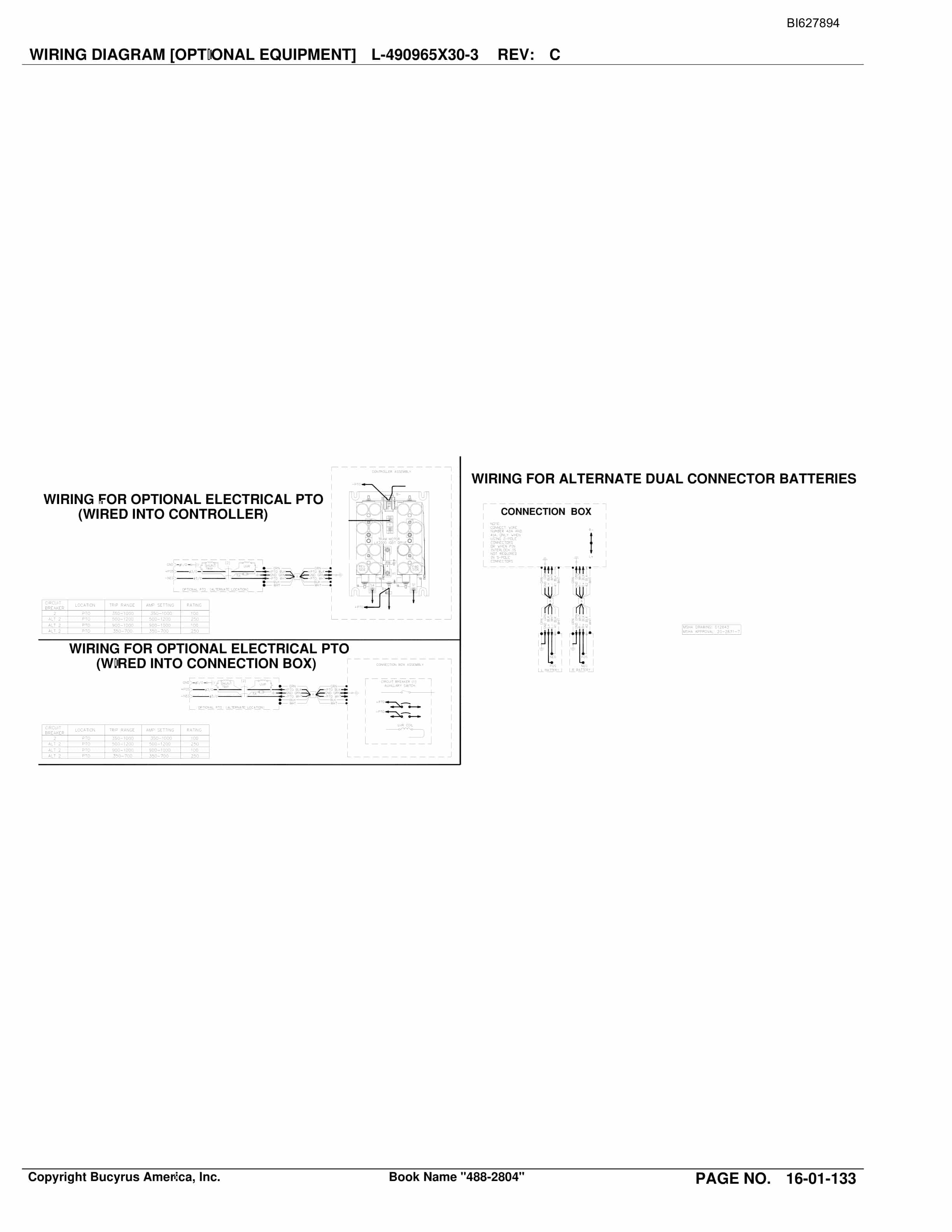 Bucyrus 488-2804 UN-A-TRAC Spare Parts List BI627894-3