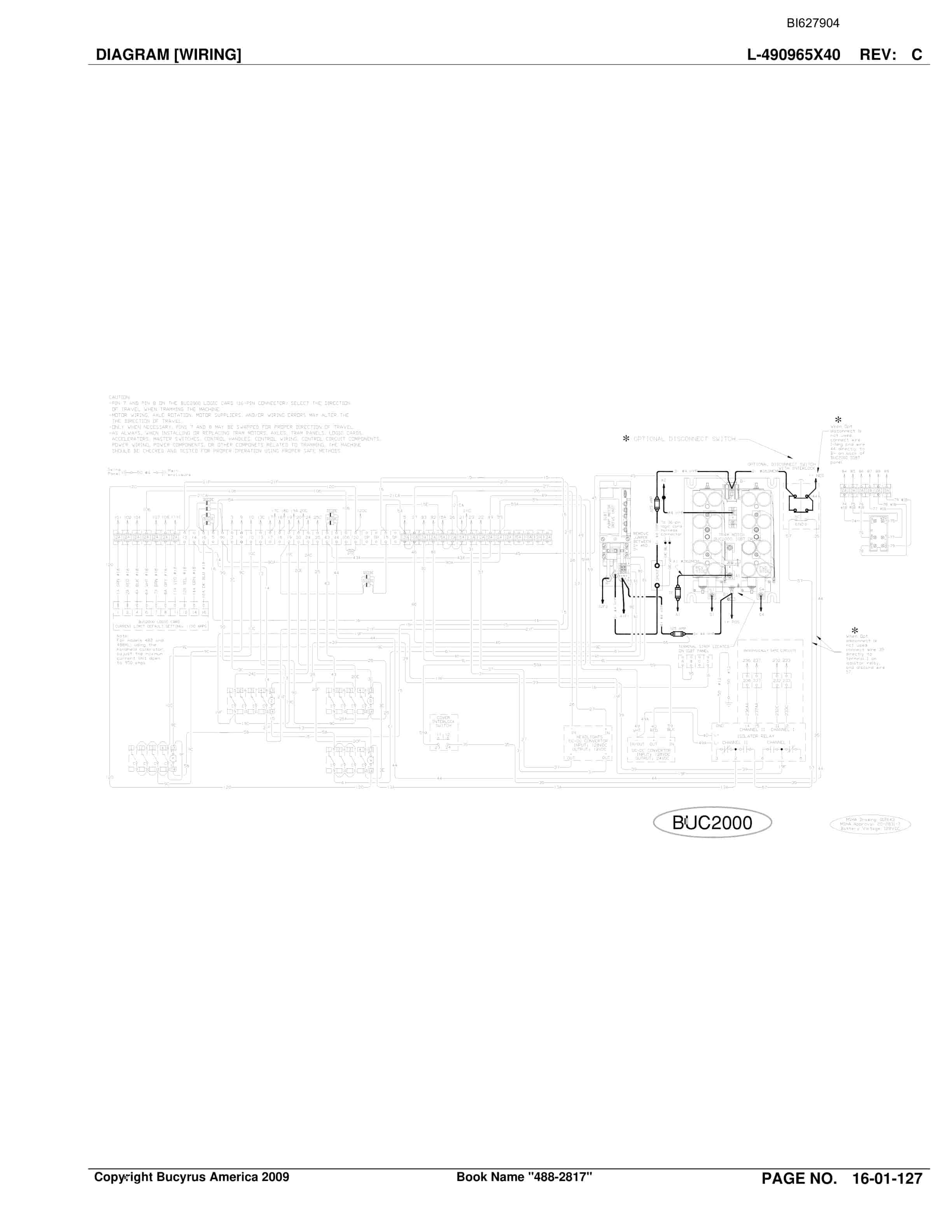 Bucyrus 488-2817 UN-A-TRAC Spare Parts List BI627904-3