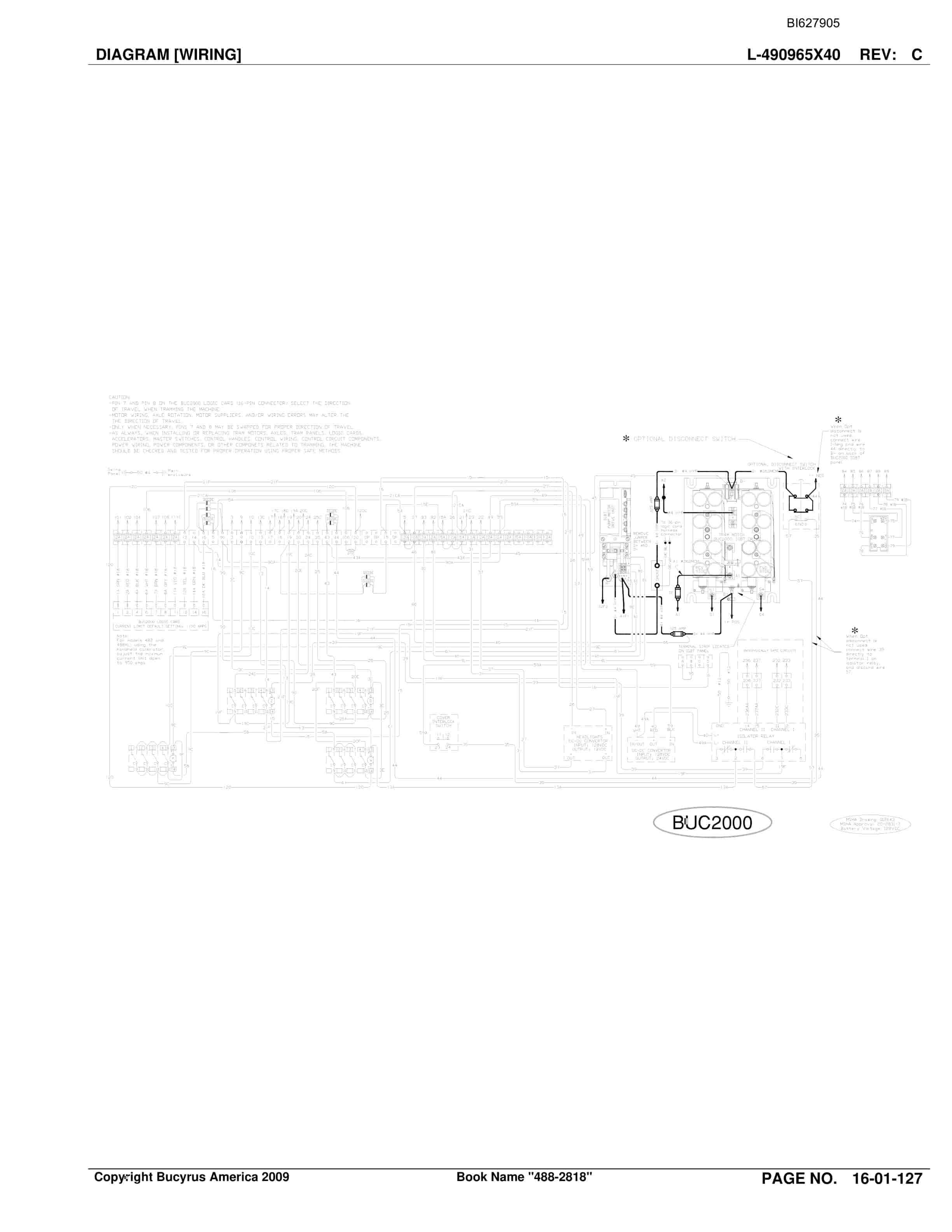 Bucyrus 488-2818 UN-A-TRAC Spare Parts List BI627905-3