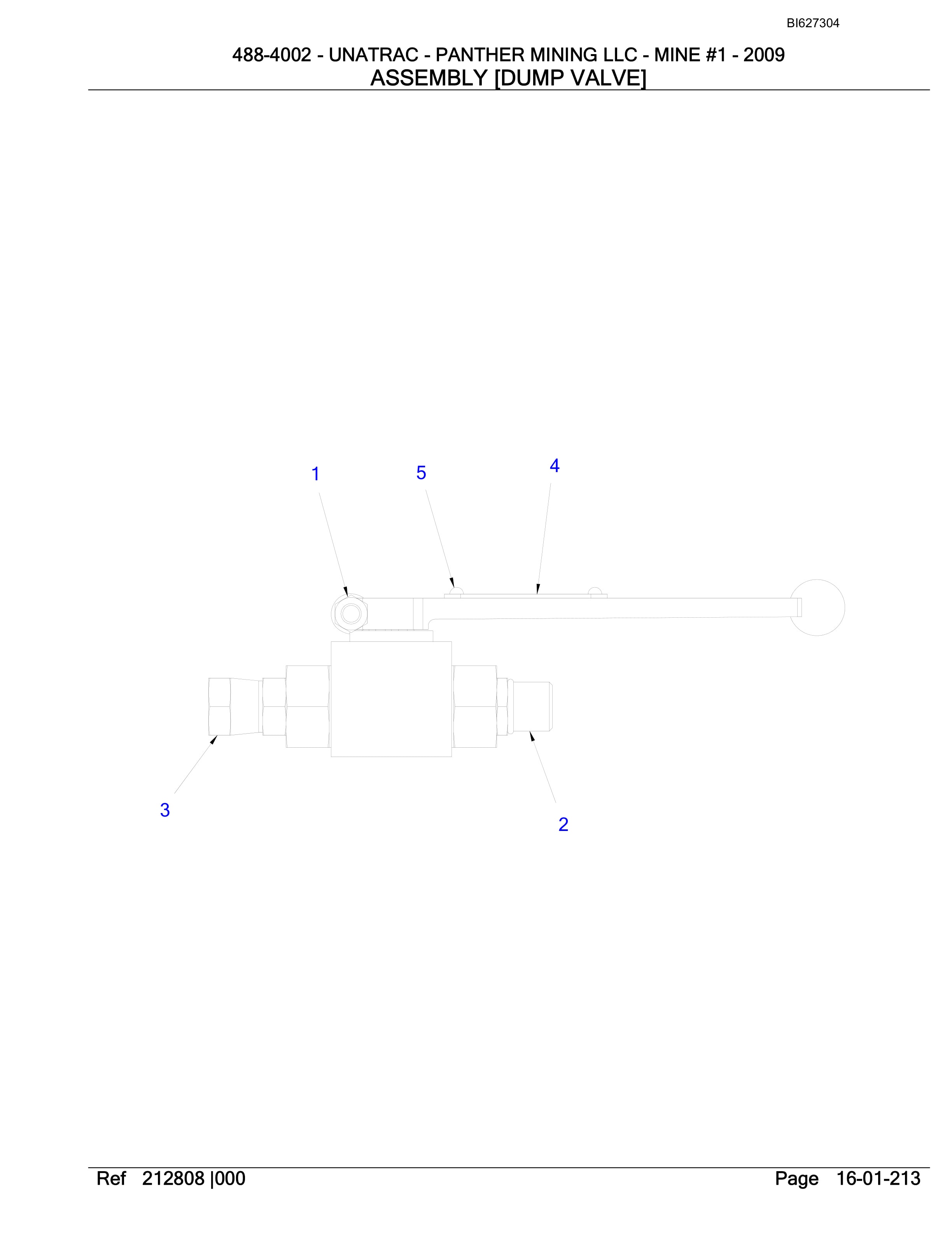 Bucyrus 488-4002 UN-A-TRAC Spare Parts List BI627304-4