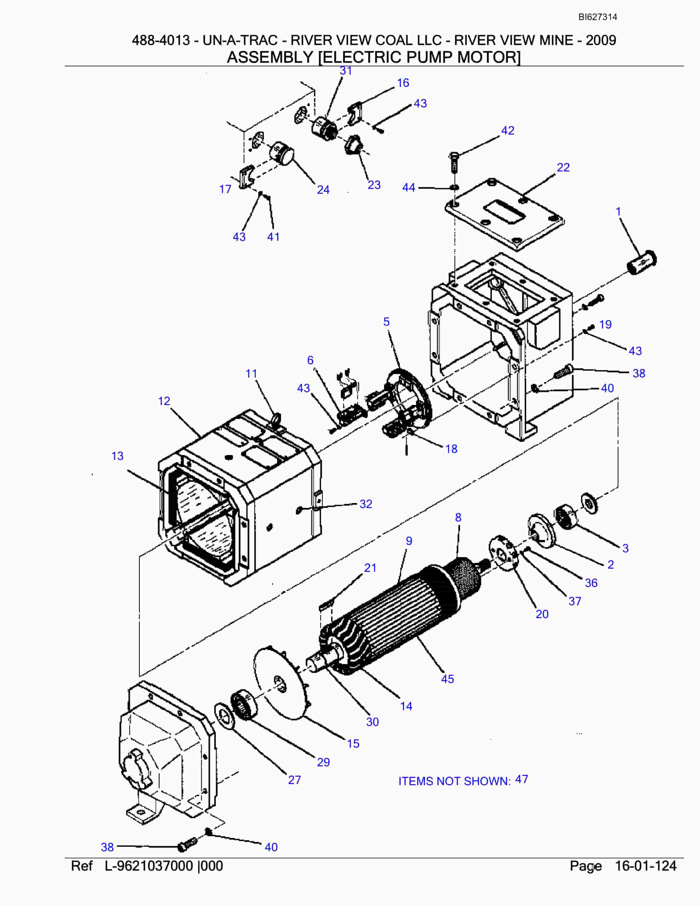 Bucyrus 488-4013 UN-A-TRAC Spare Parts List BI627314-2
