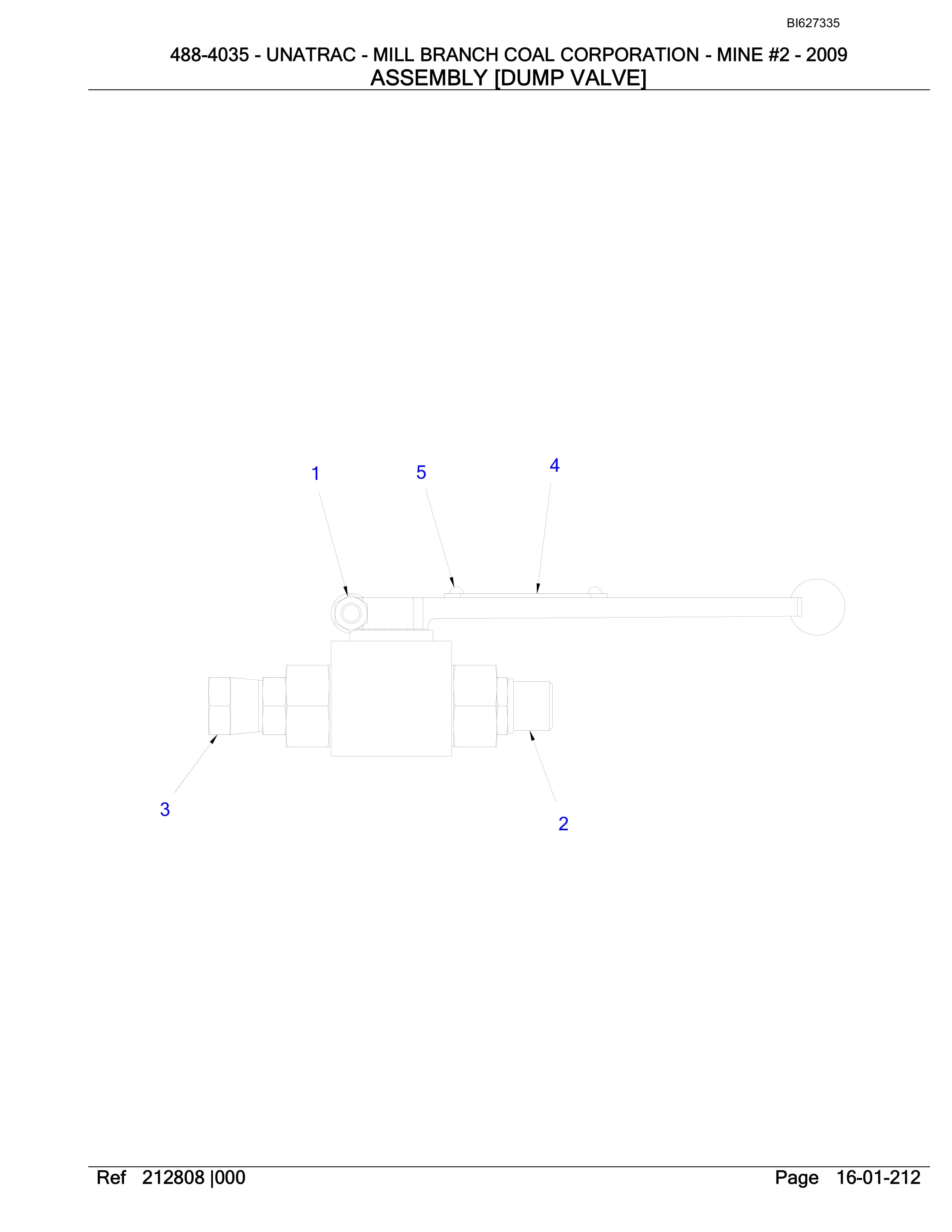 Bucyrus 488-4035 UN-A-TRAC Spare Parts List BI627335-4