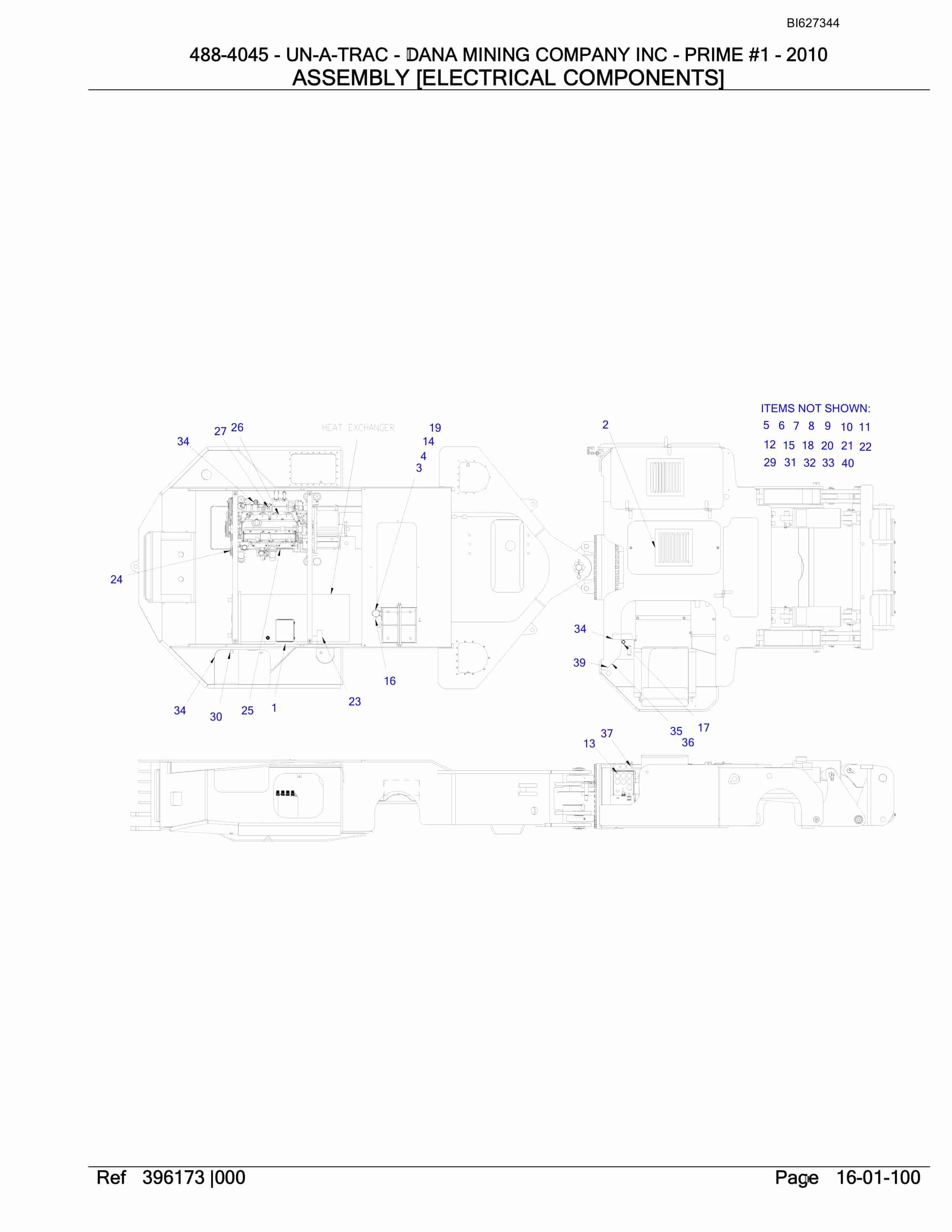 Bucyrus 488-4045 UN-A-TRAC Spare Parts List BI627344-2