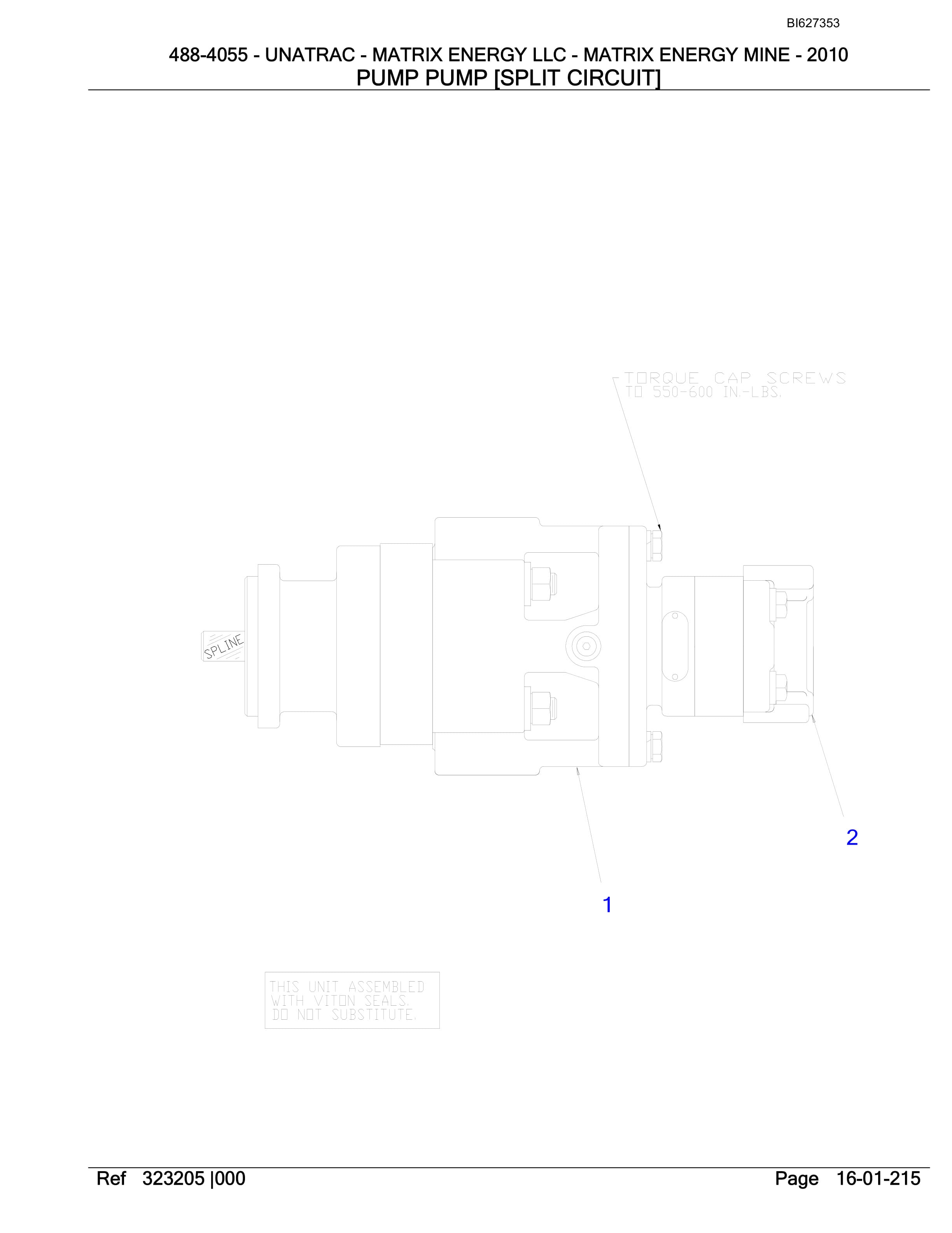 Bucyrus 488-4055 UN-A-TRAC Spare Parts List BI627353-3