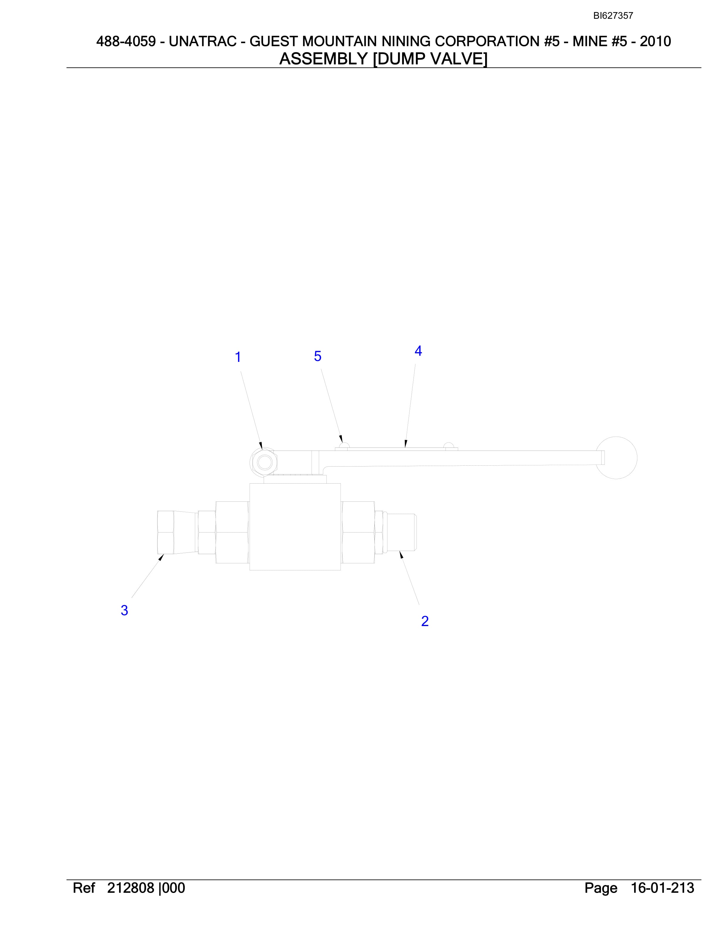Bucyrus 488-4059 UN-A-TRAC Spare Parts List BI627357-4