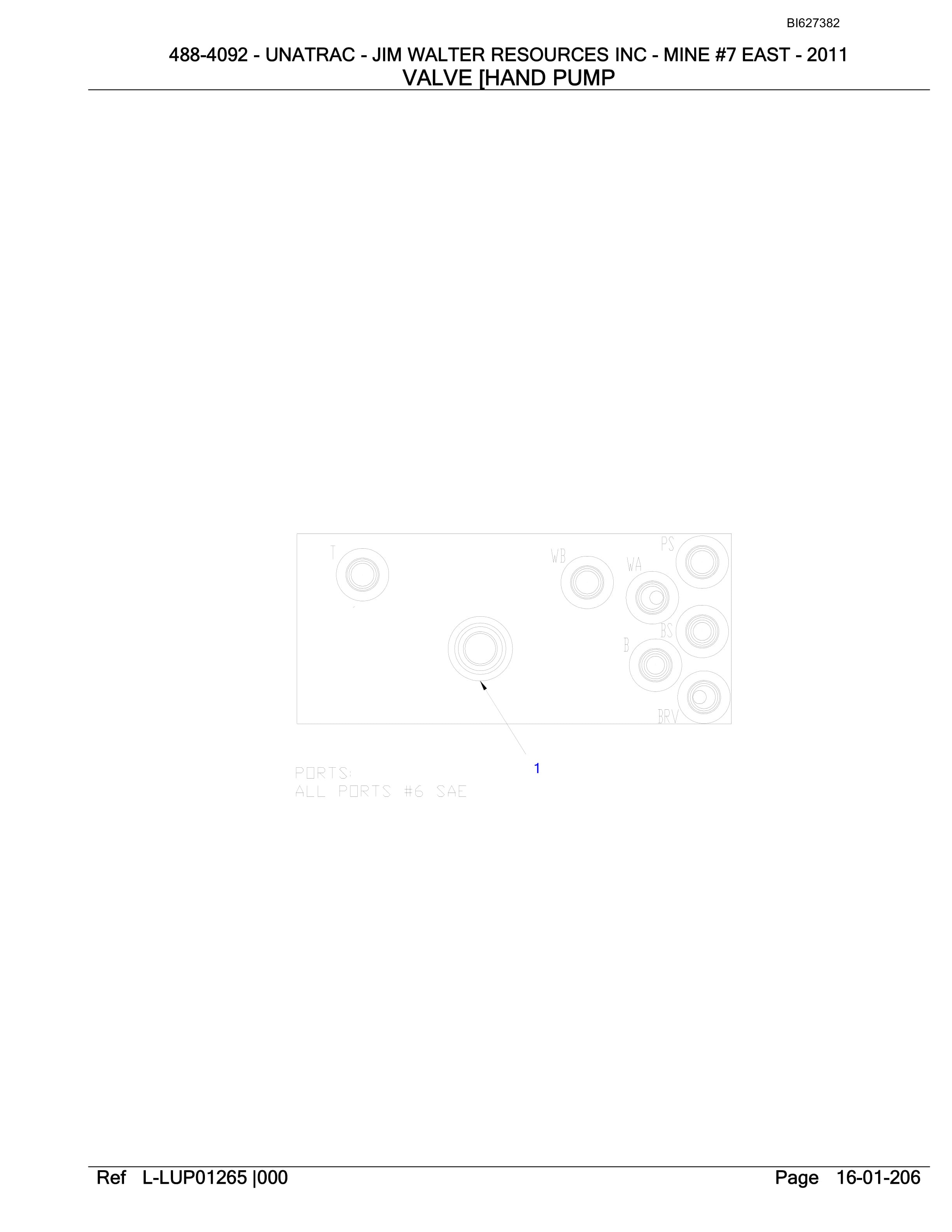 Bucyrus 488-4092 UN-A-TRAC Spare Parts List BI627382-3