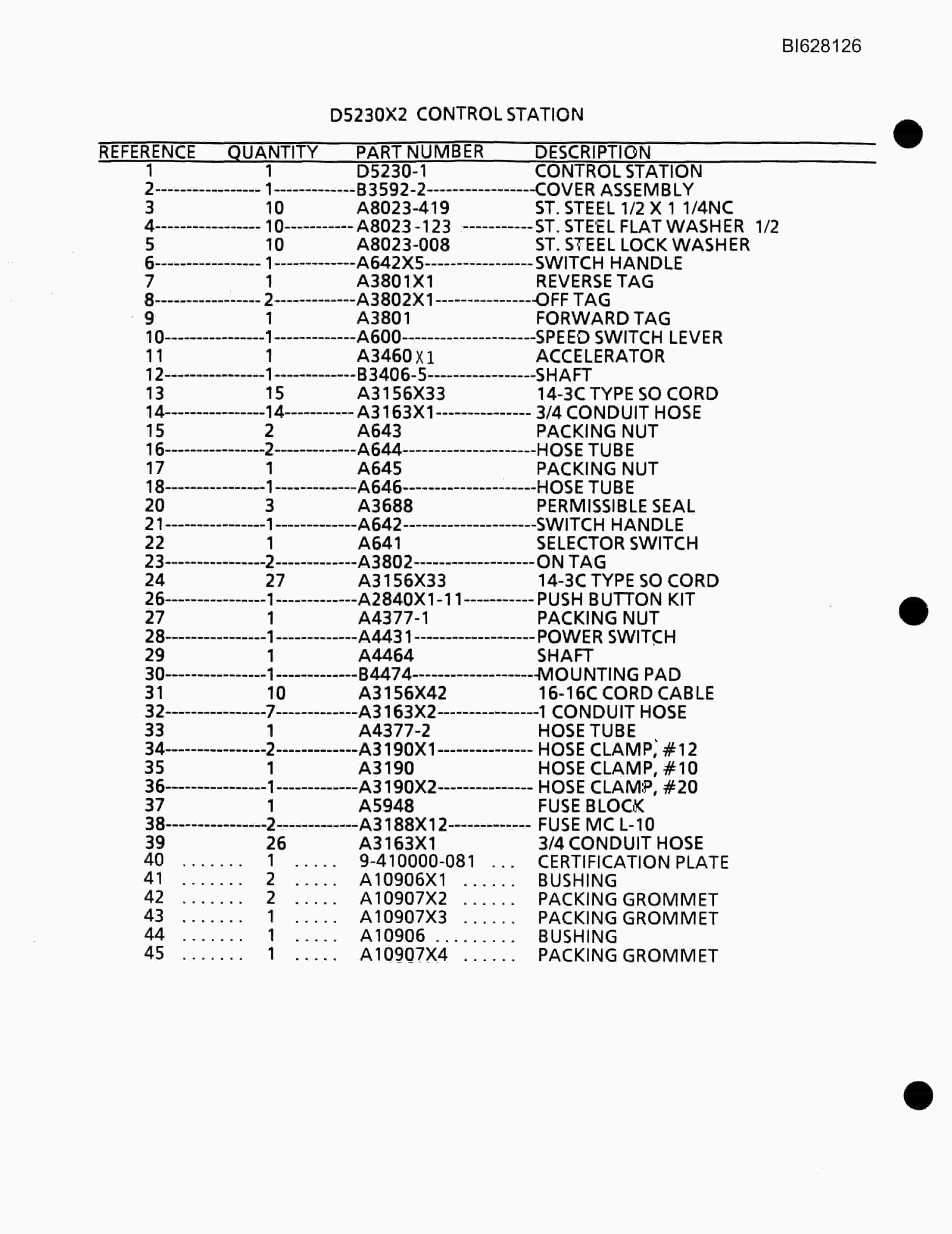 Bucyrus 488 Parts Catalog BI628126-2