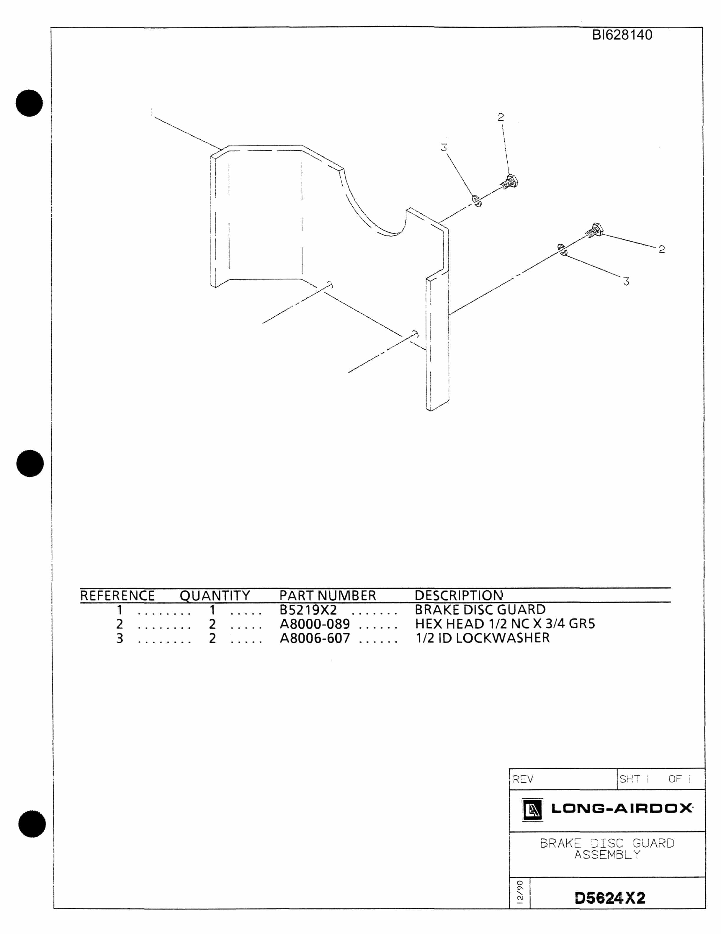 Bucyrus 488 Parts Catalog BI628140-5