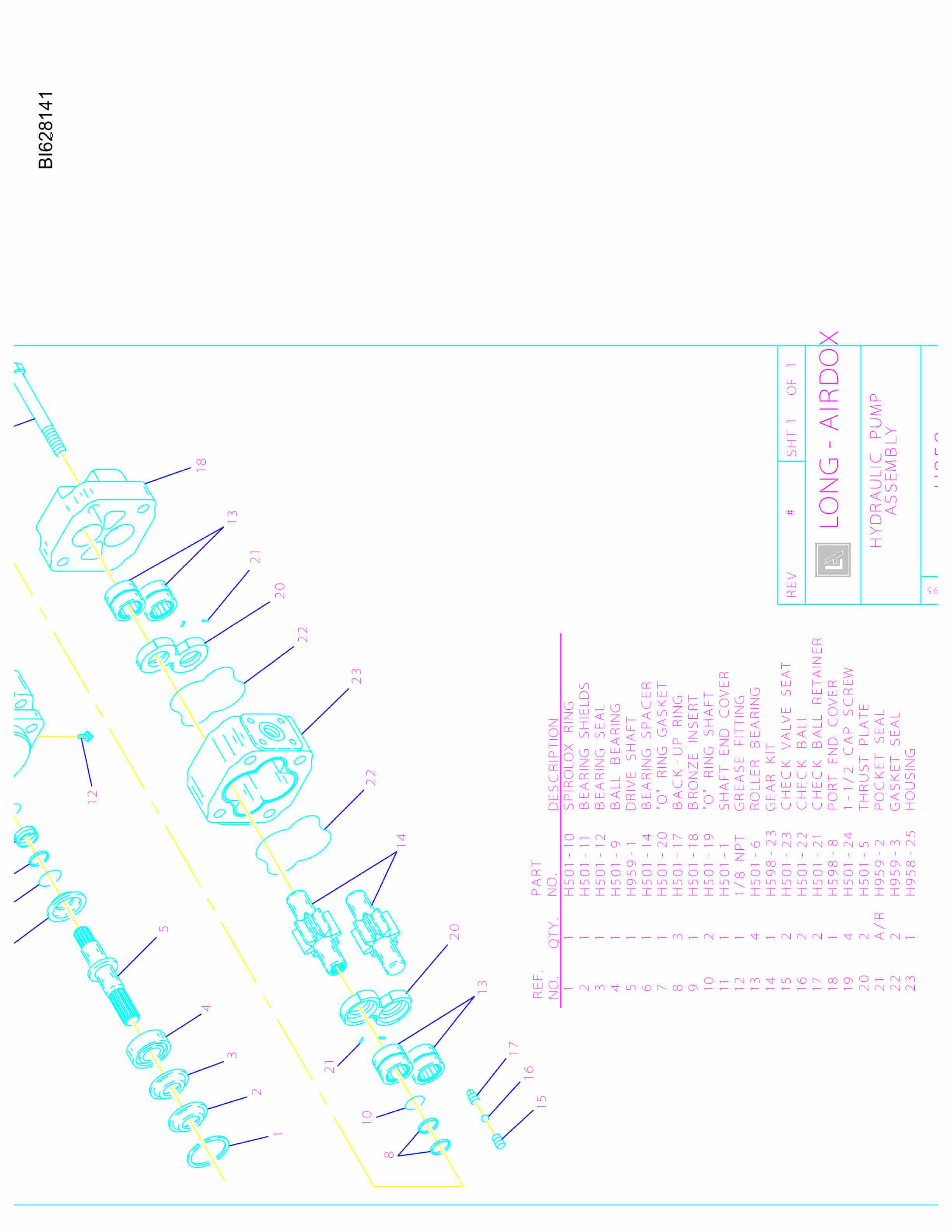 Bucyrus 488 Parts Catalog BI628141-2