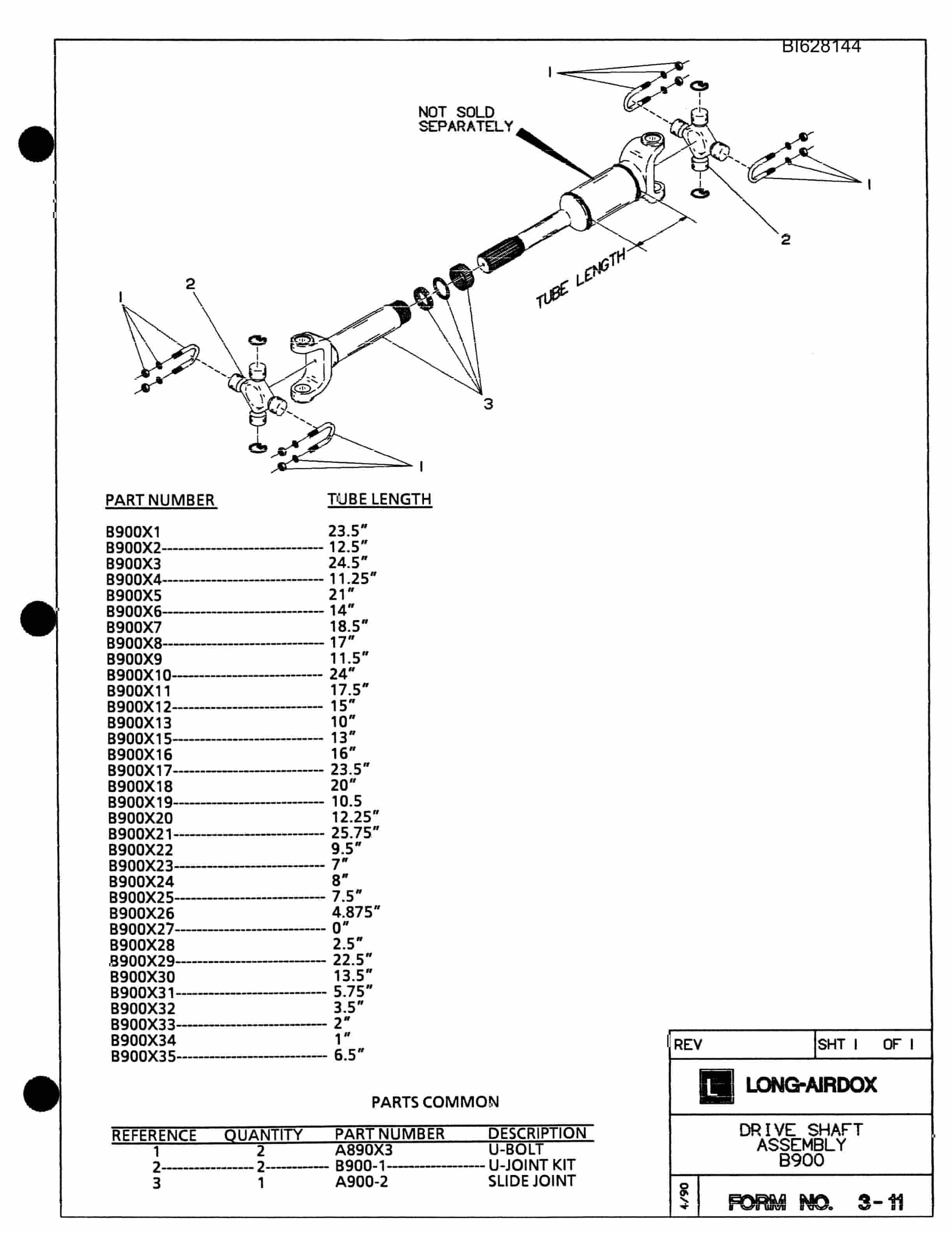Bucyrus 488 Parts Catalog BI628144-4