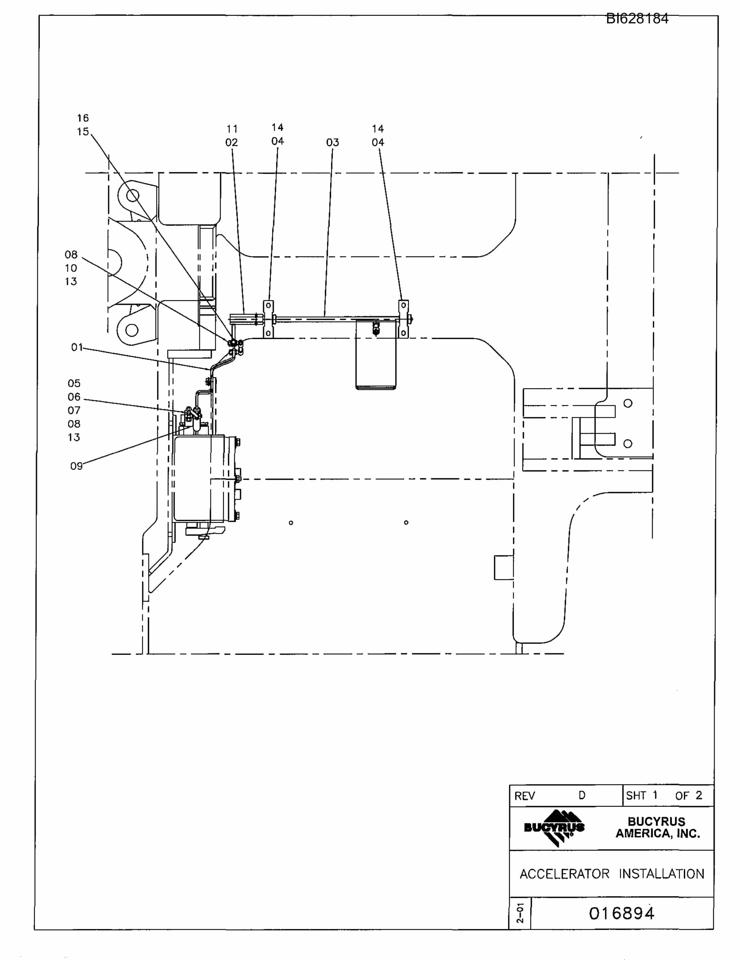 Bucyrus 488 Parts Catalog BI628184-5