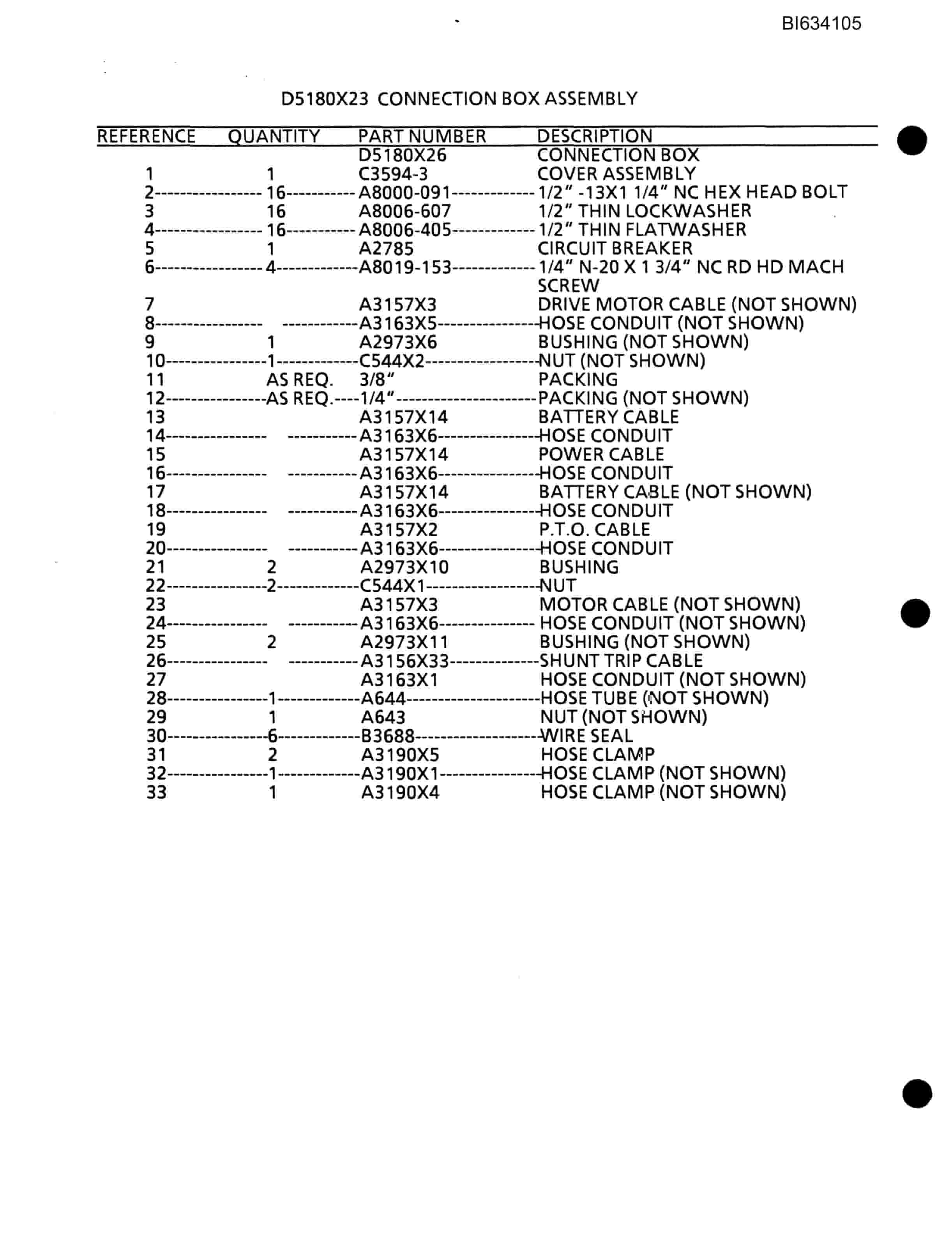 Bucyrus 488 Parts Catalog BI634105-2