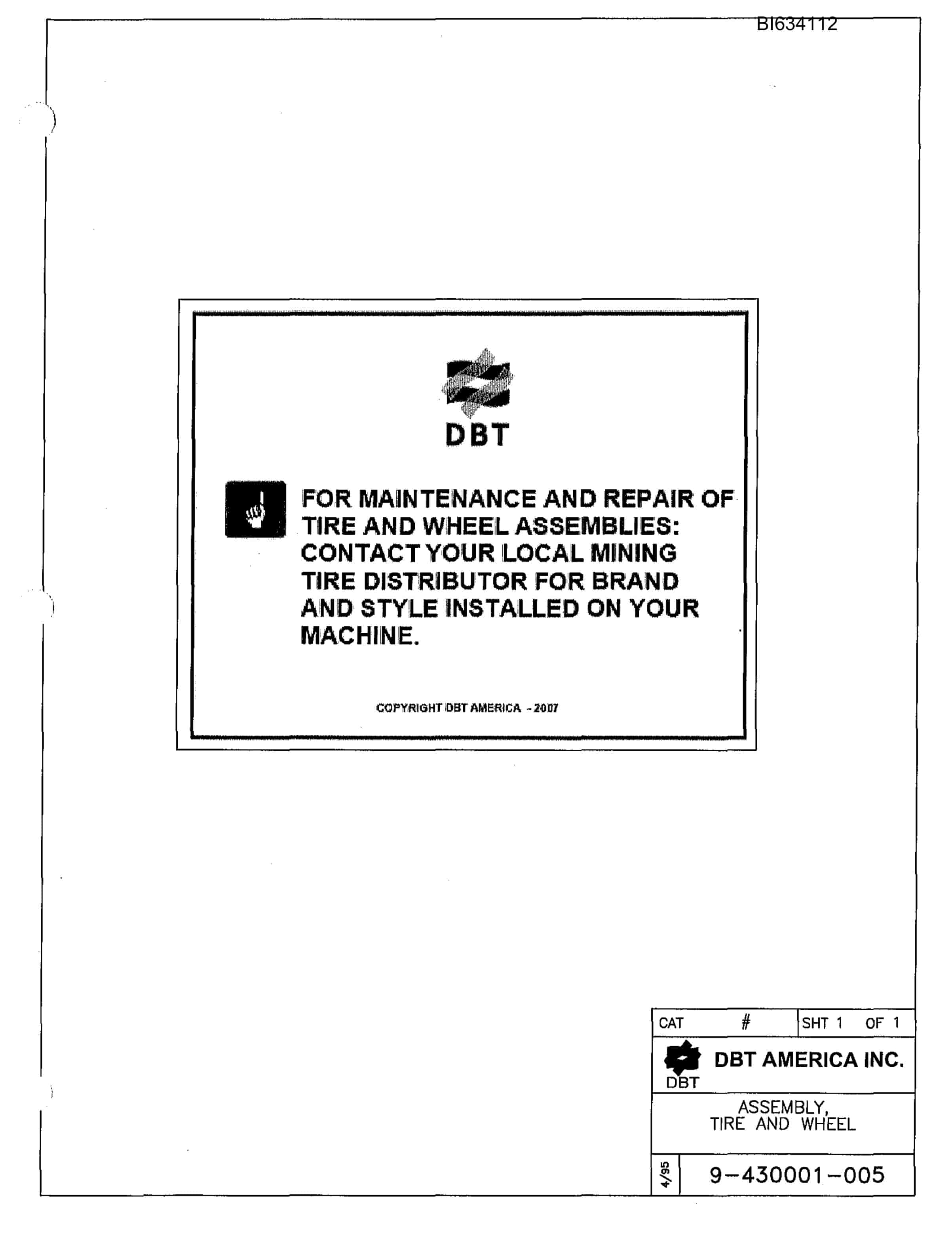 Bucyrus 488 Parts Catalog BI634112-5