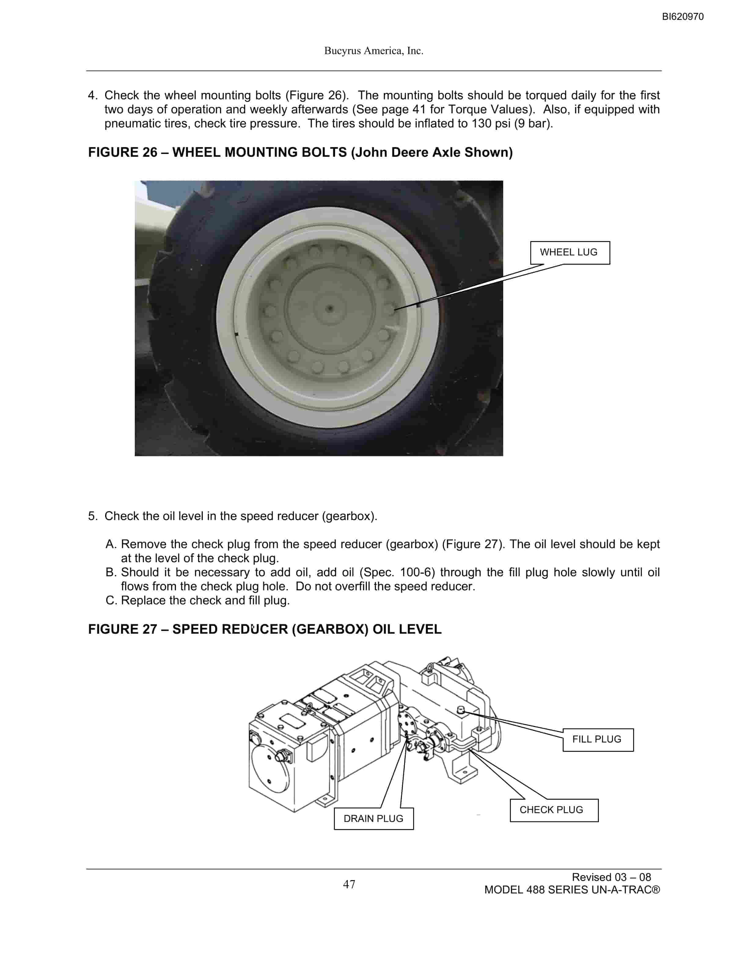 Bucyrus 488 With Control HAndle Operation Manual BI620970-3
