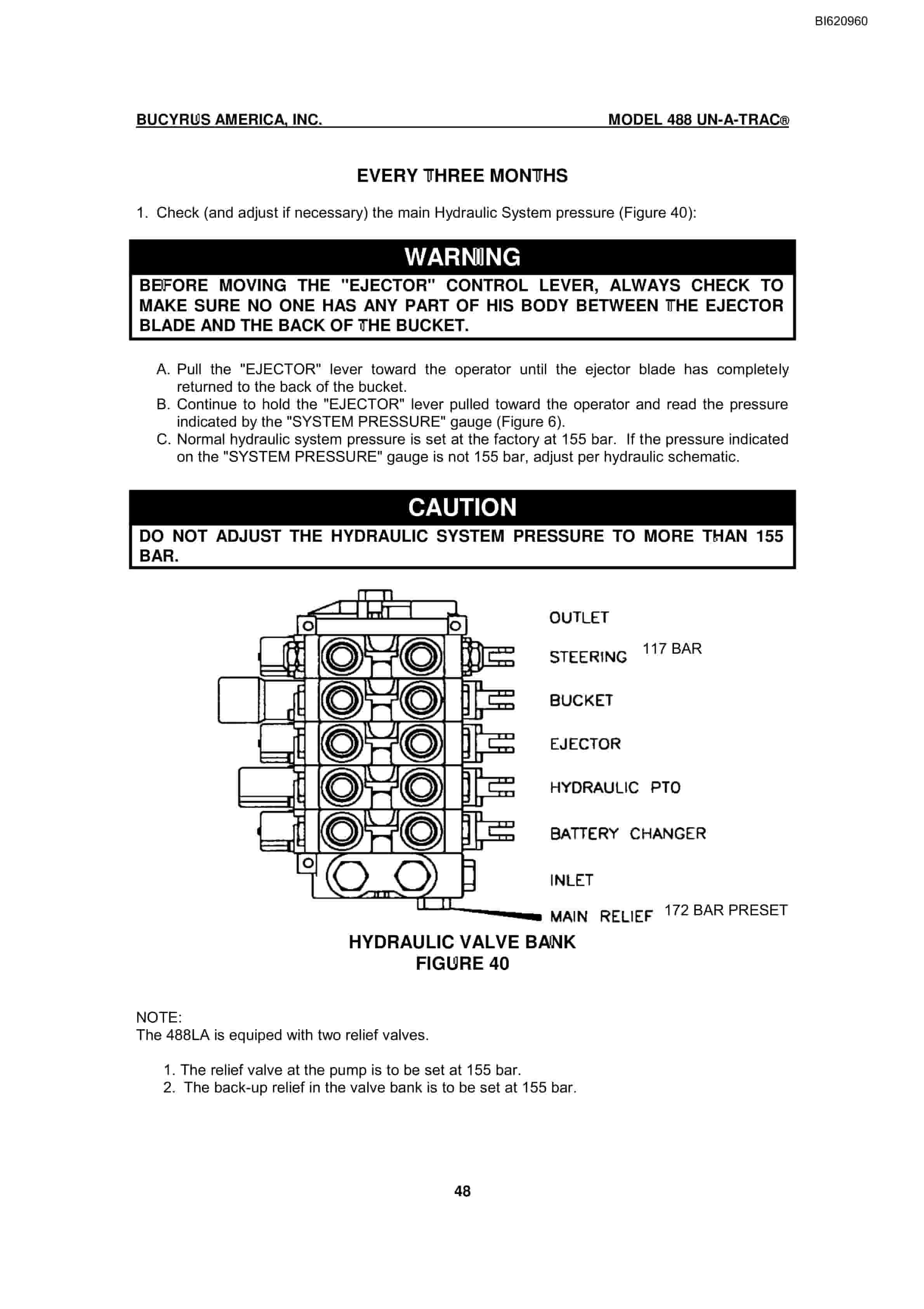 Bucyrus 488LA W-LA 2000 Controller China Operation Manual BI620960-4