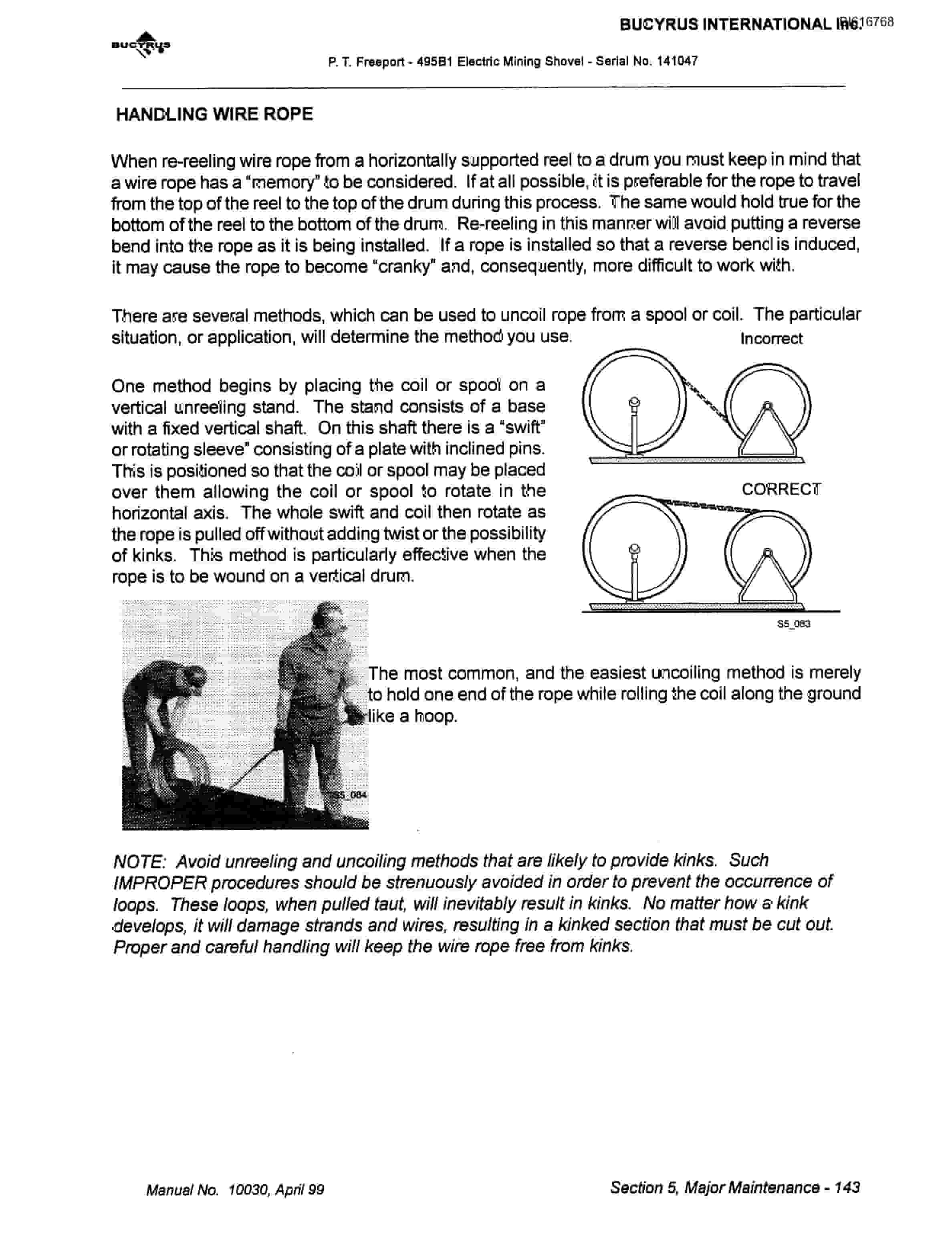Bucyrus 495BI Mining Shovel Technical Manual BI616767-5