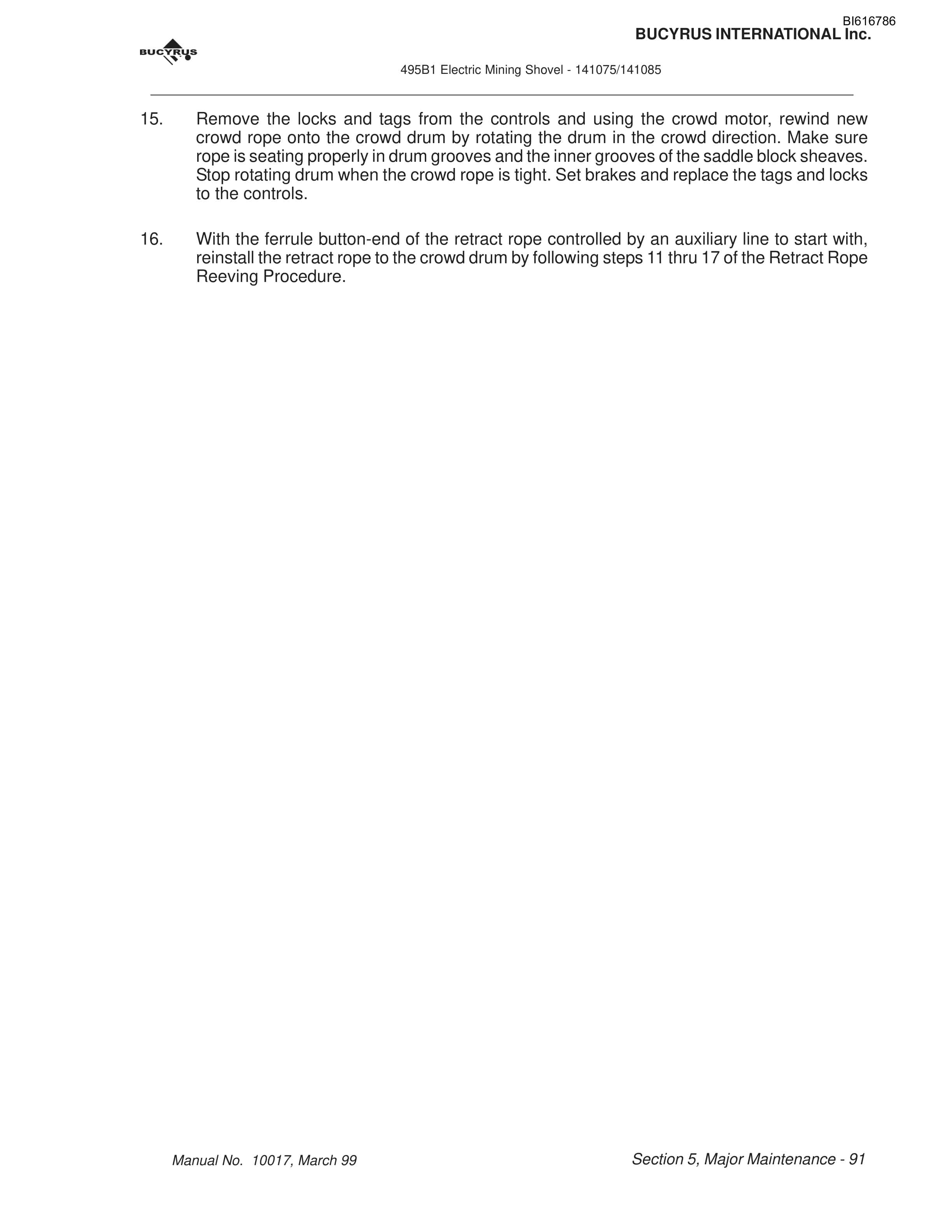 Bucyrus 495BI Mining Shovel Technical Manual BI616786 3 Bucyrus 495BI Mining Shovel Technical Manual BI616786 - Image 3