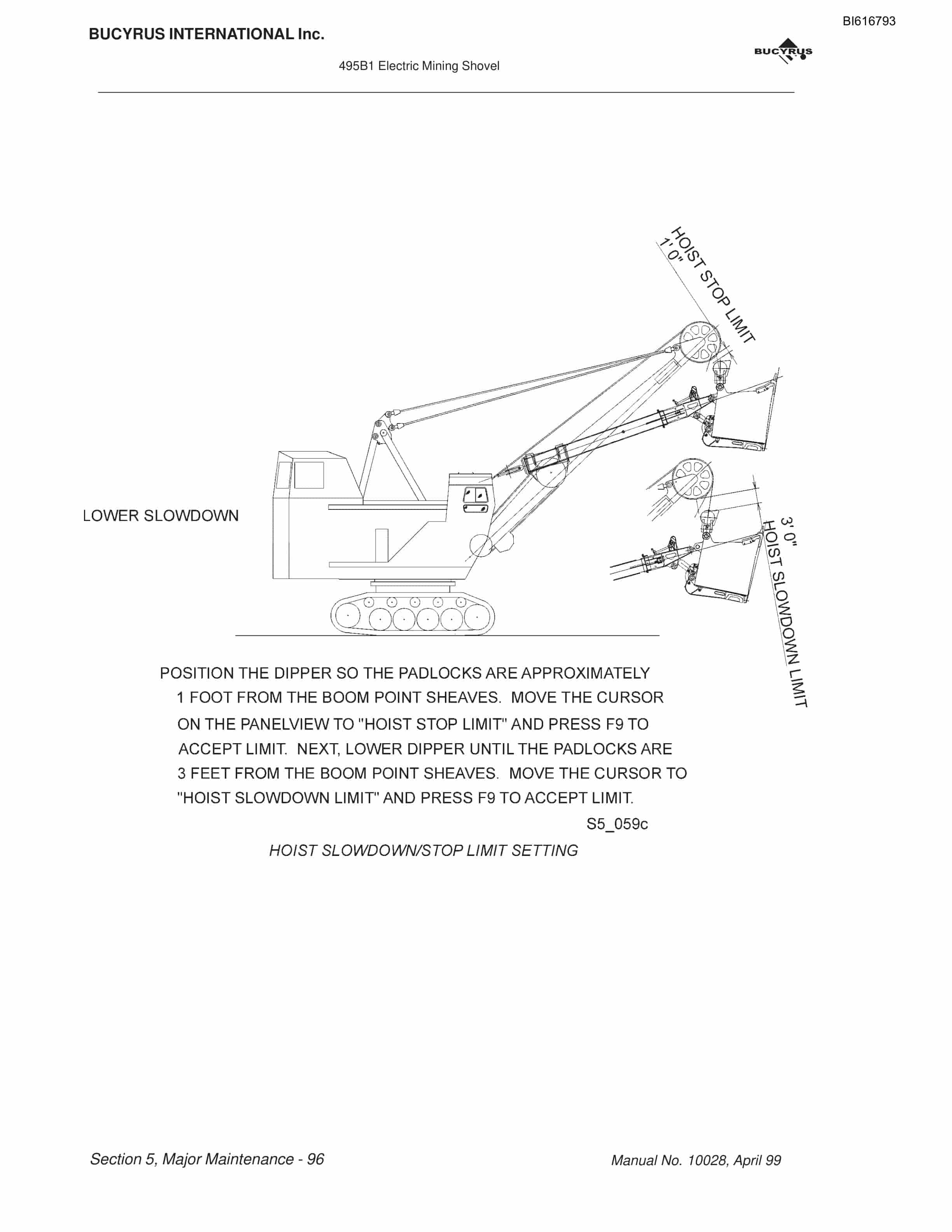 Bucyrus 495BI Mining Shovel Technical Manual BI616793-3