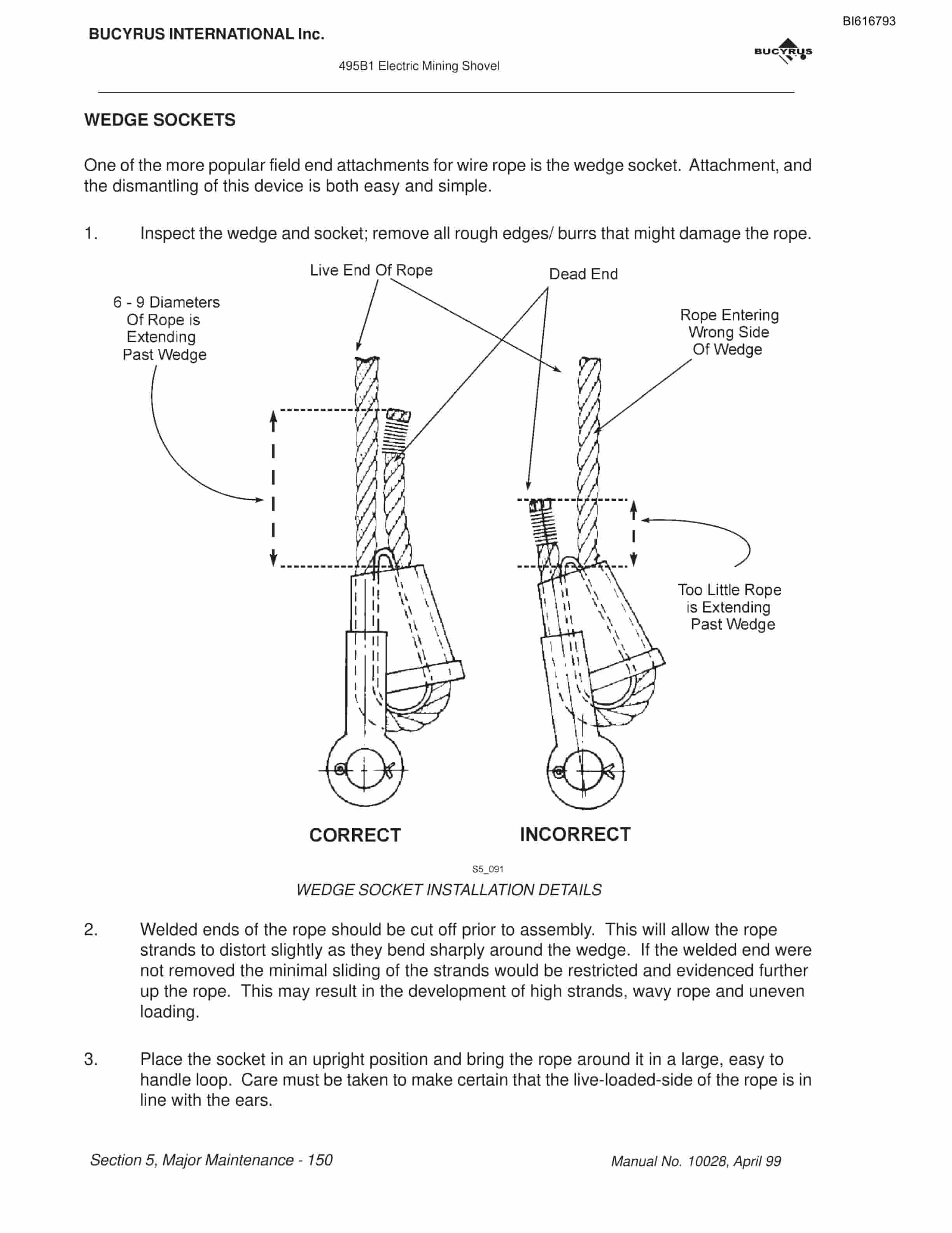 Bucyrus 495BI Mining Shovel Technical Manual BI616793-5