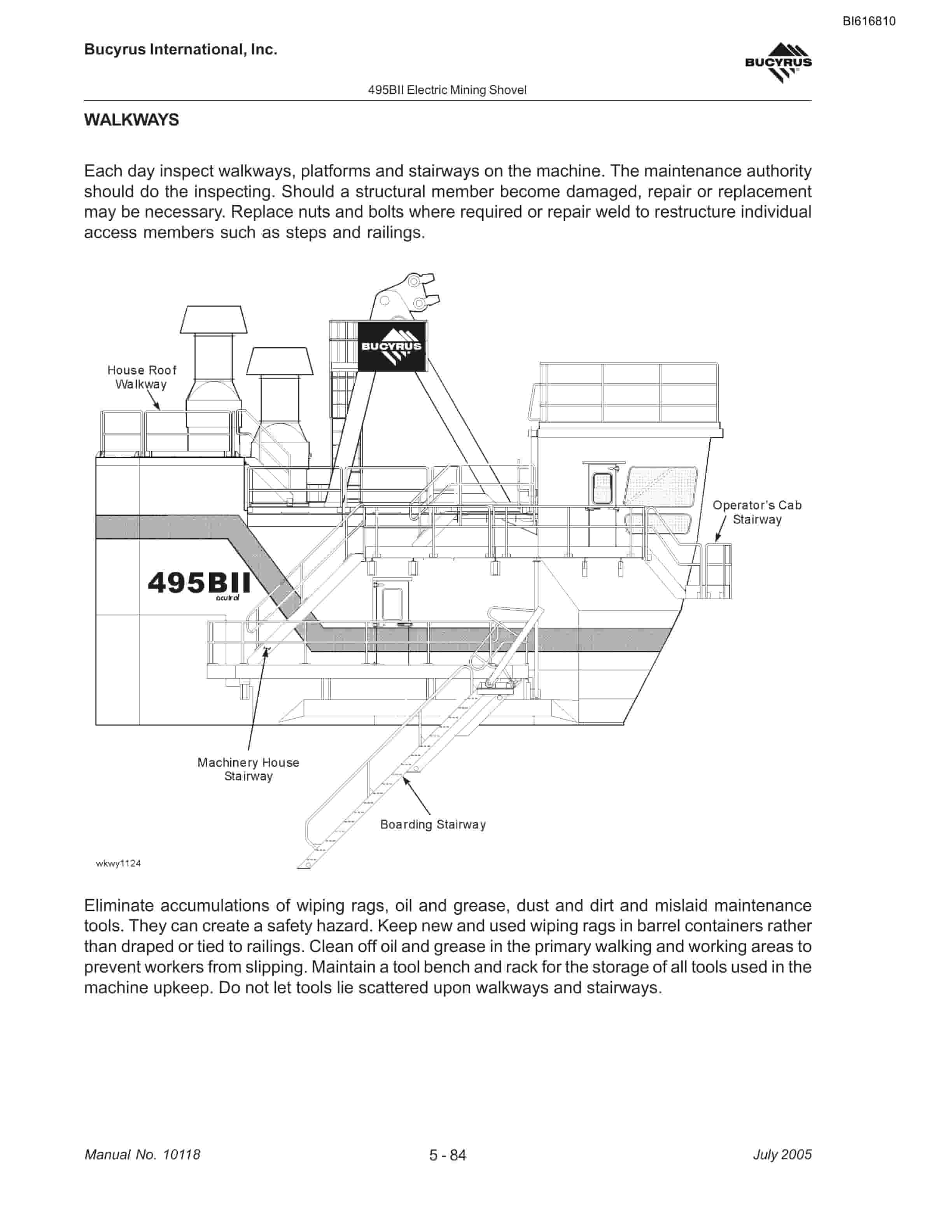 Bucyrus 495BII Mining Shovel Maintenance And Operation Manual BI616810-3