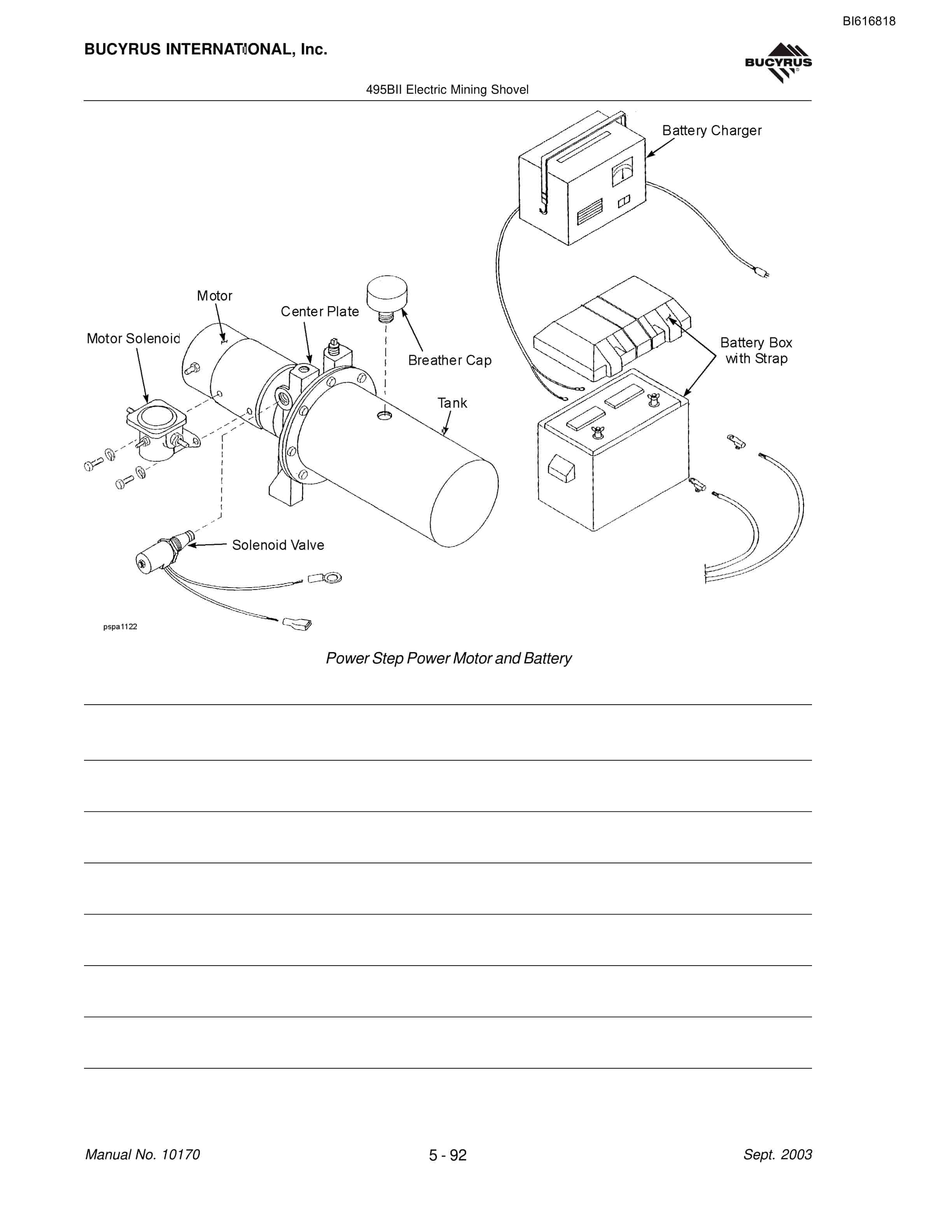 Bucyrus 495BII Mining Shovel Maintenance And Operation Manual BI616818-3