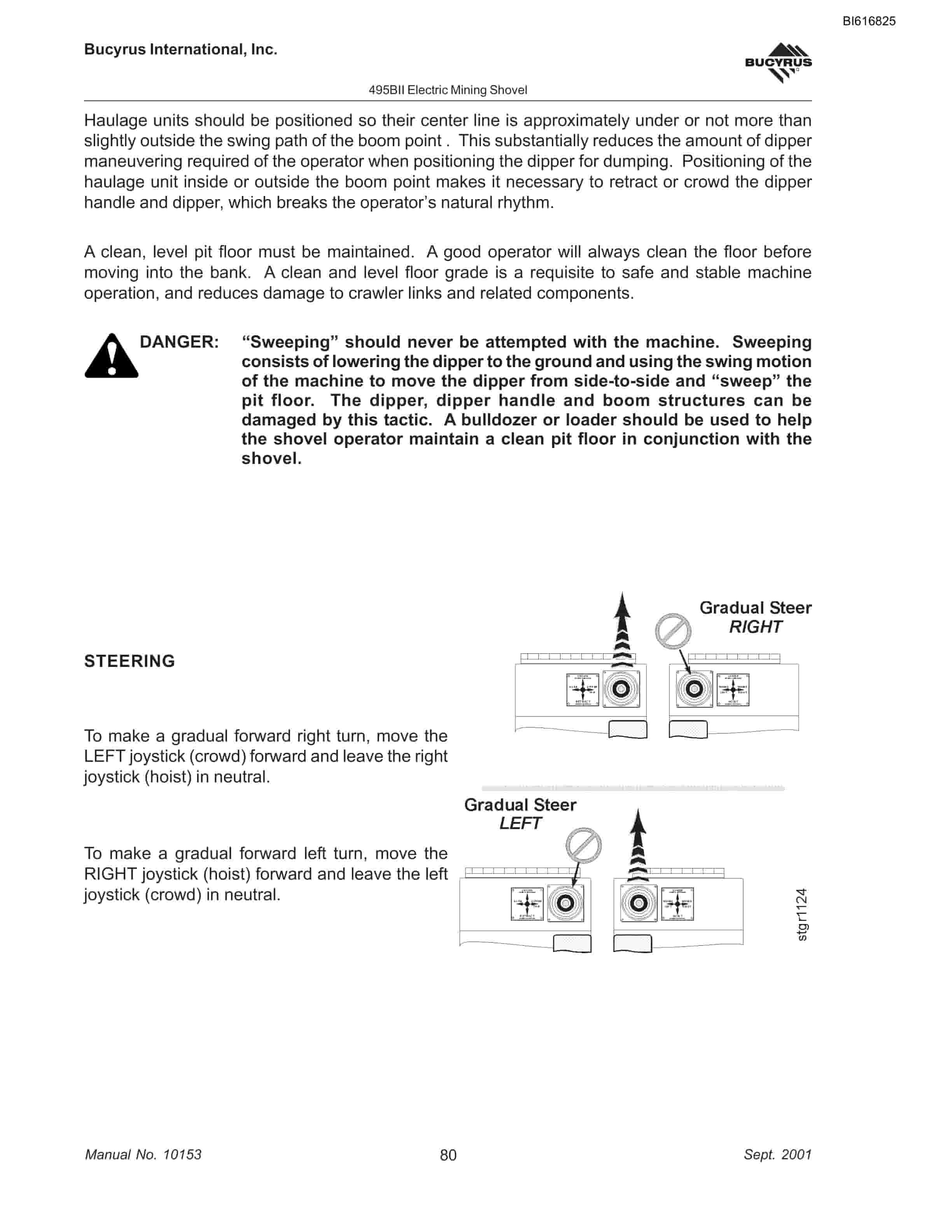 Bucyrus 495BII Mining Shovel Operators Manual BI616825-5