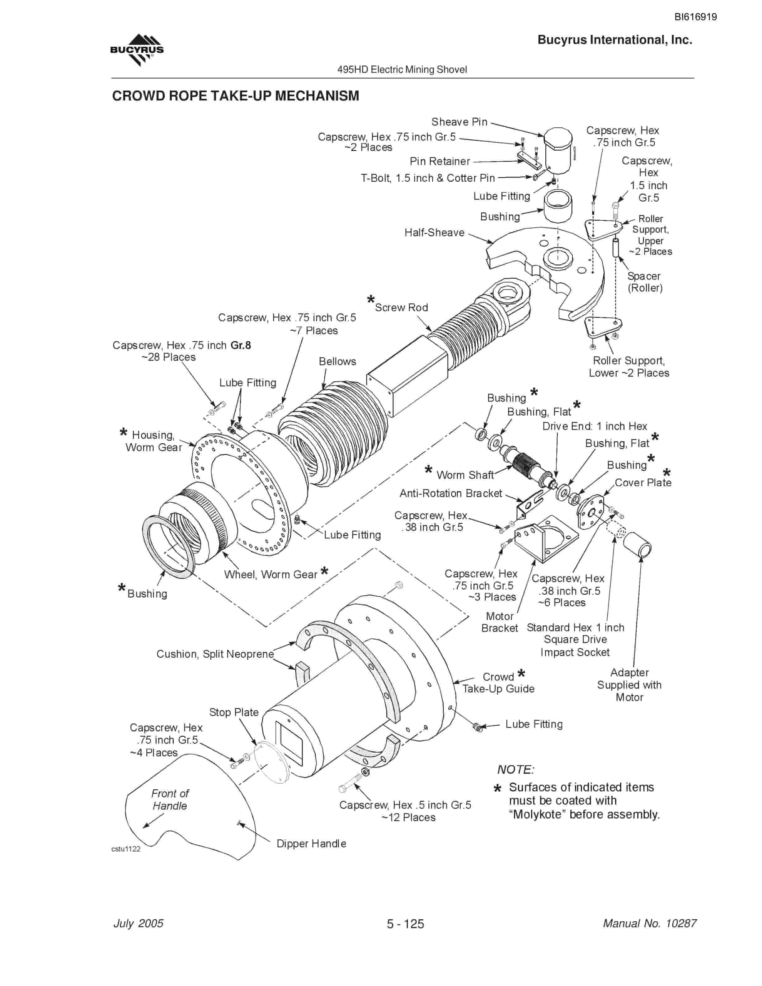 Bucyrus 495HD Mining Shovel Maintenance And Operation Manual BI616919-3