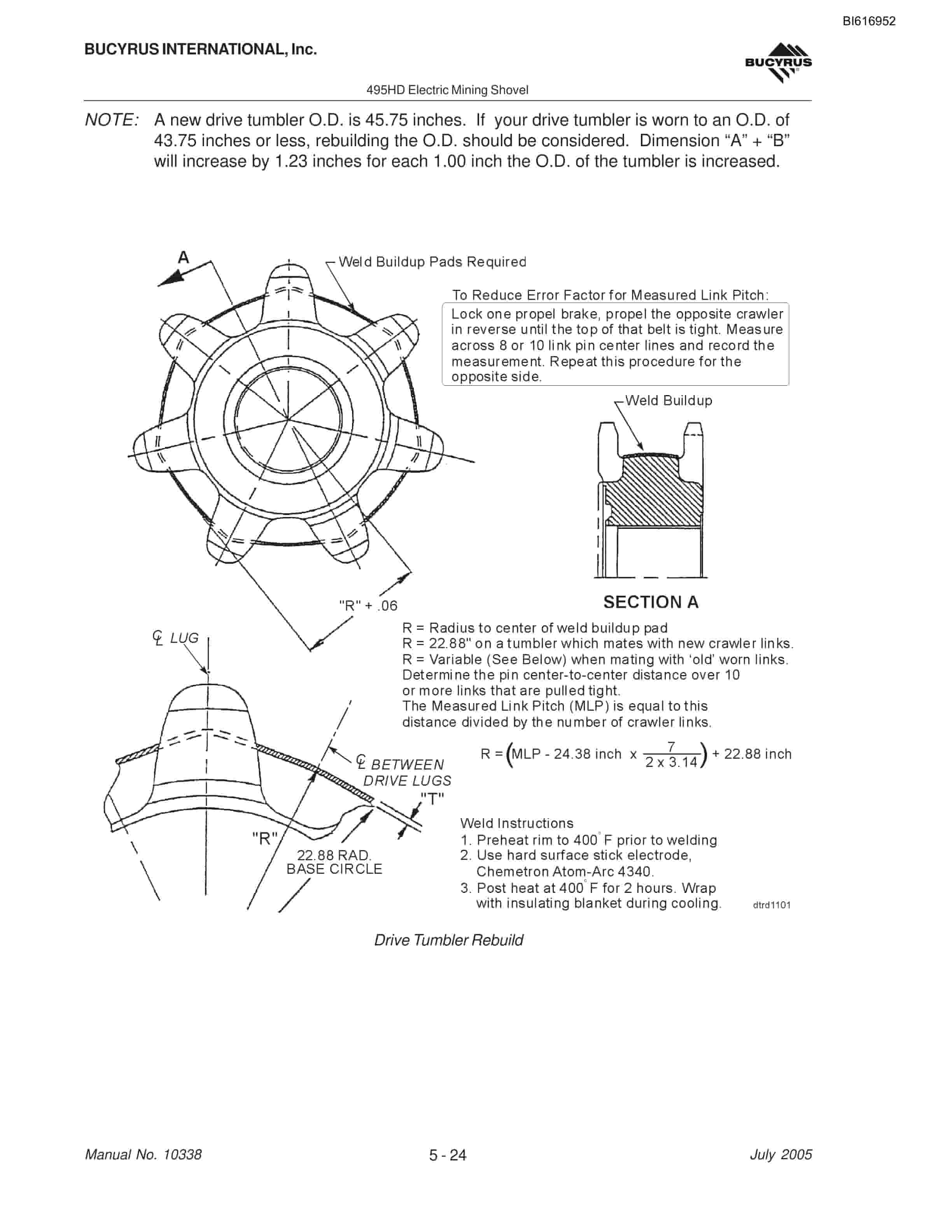 Bucyrus 495HD Mining Shovel Maintenance And Operation Manual BI616952-2