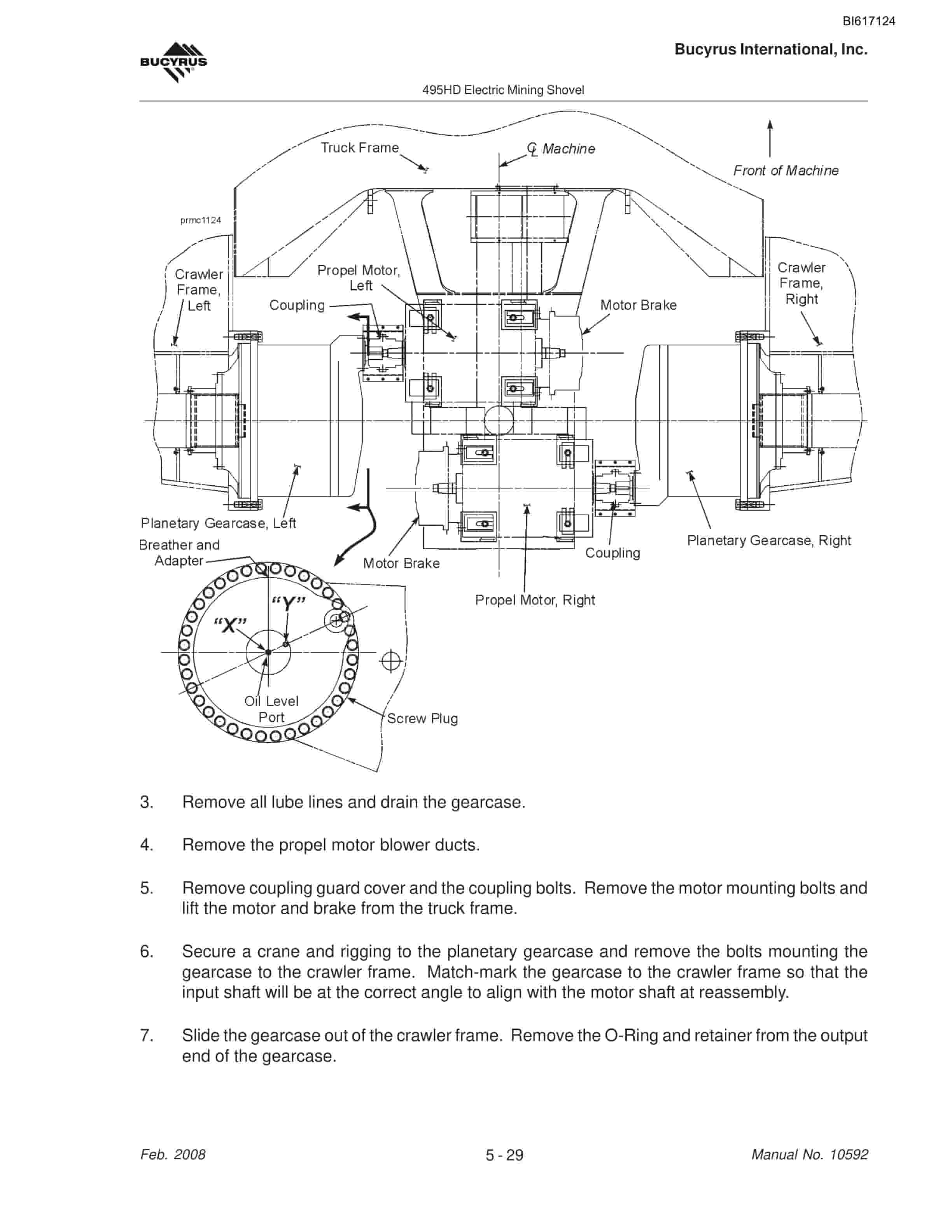 Bucyrus 495HD Mining Shovel Maintenance And Operation Manual BI617124-2