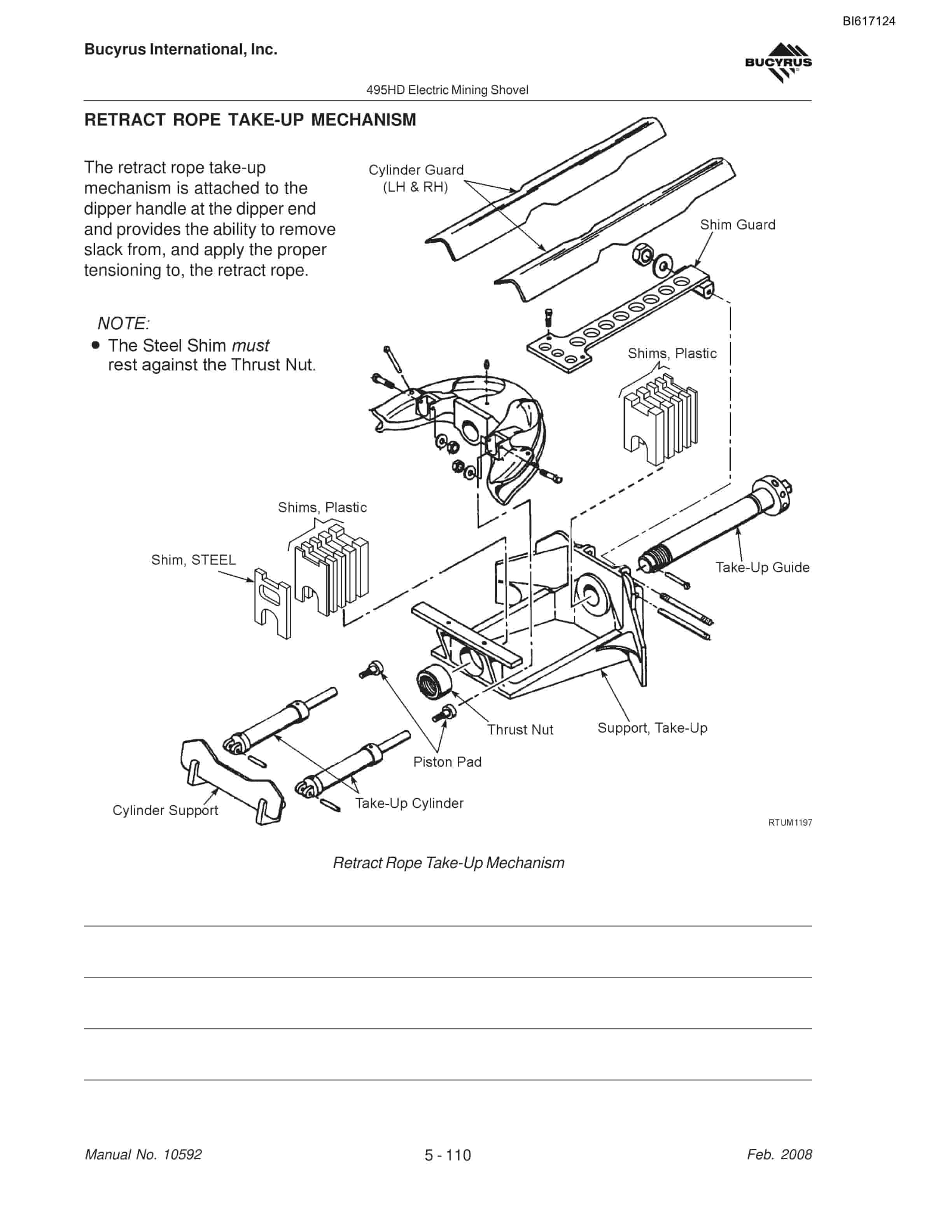 Bucyrus 495HD Mining Shovel Maintenance And Operation Manual BI617124-3