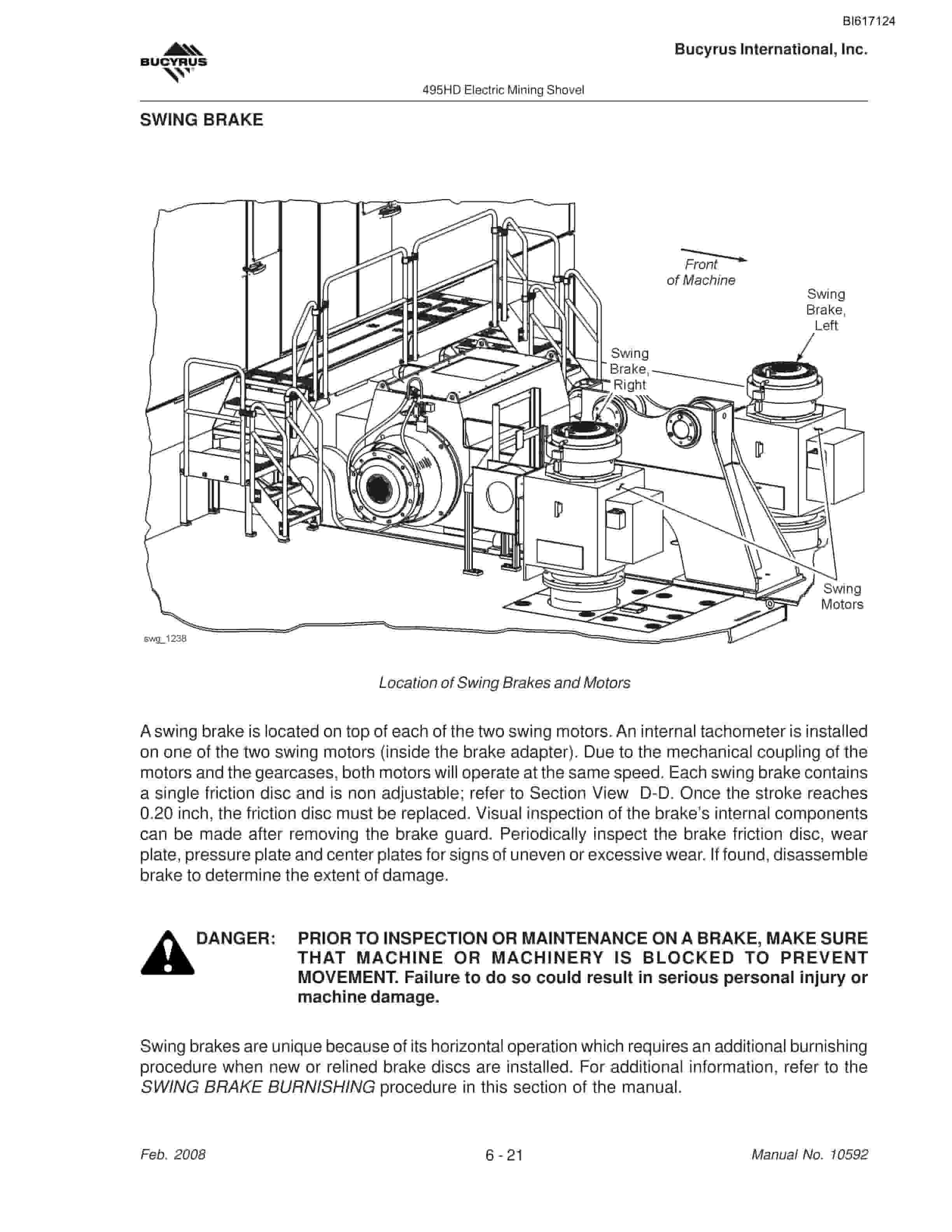 Bucyrus 495HD Mining Shovel Maintenance And Operation Manual BI617124-5