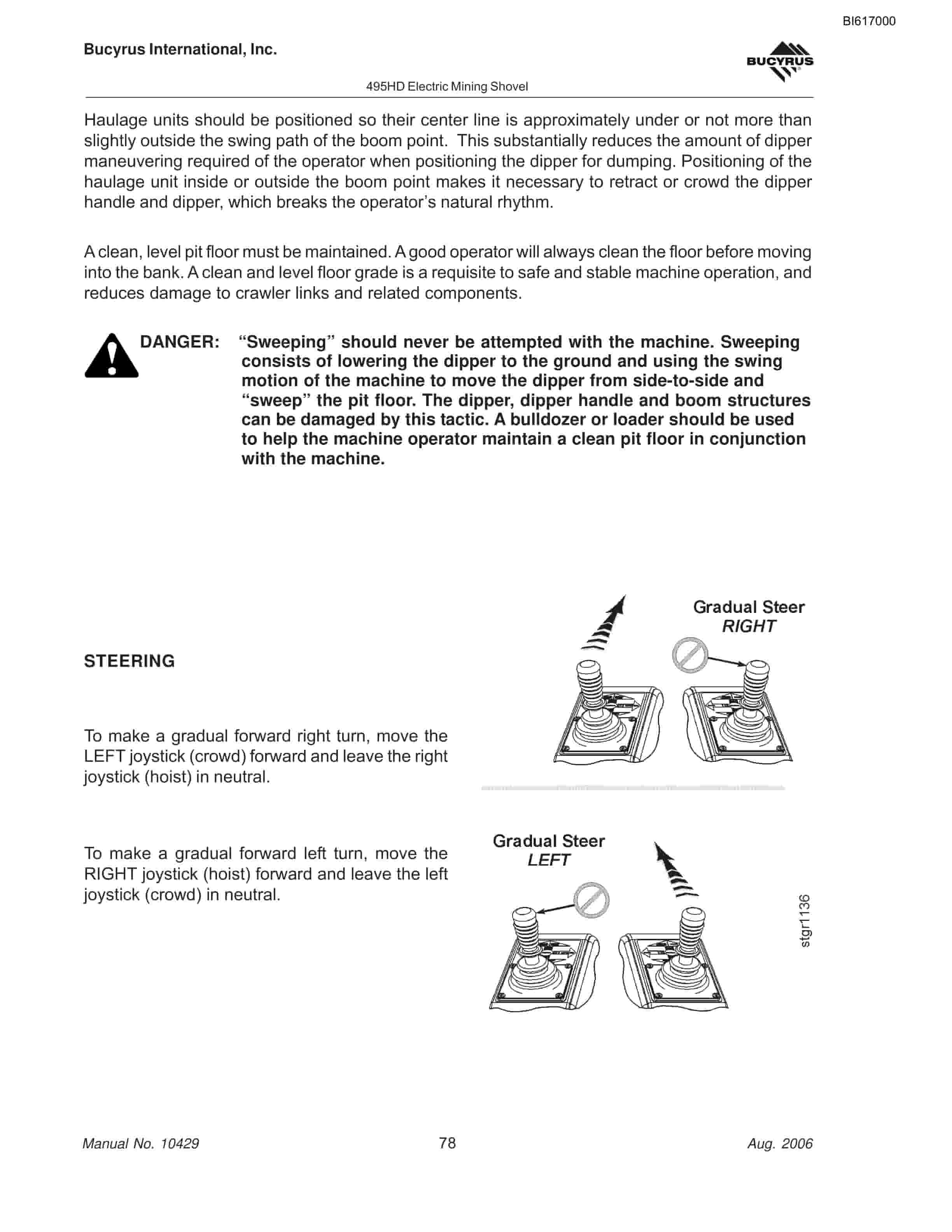 Bucyrus 495HD Mining Shovel Operators Manual BI617000-5