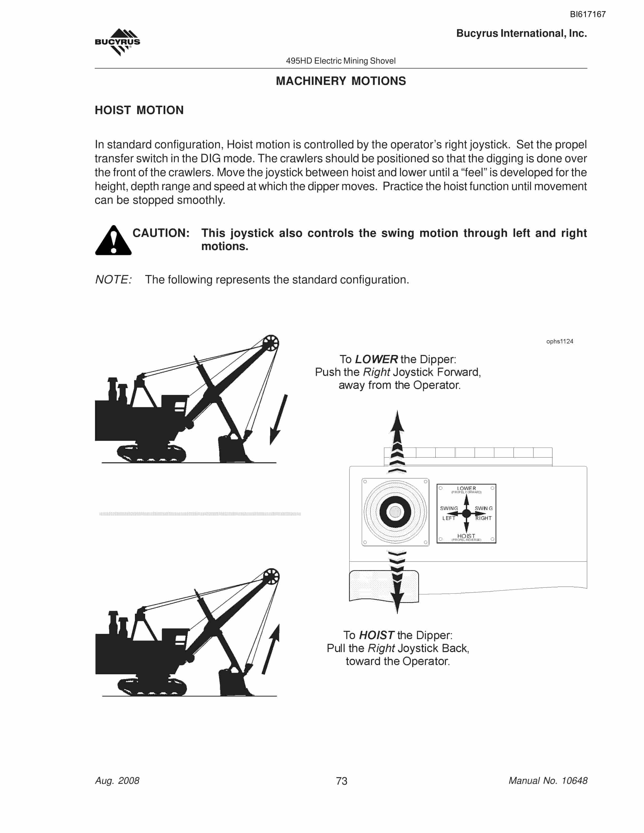 Bucyrus 495HD Mining Shovel Operators Manual BI617167-4