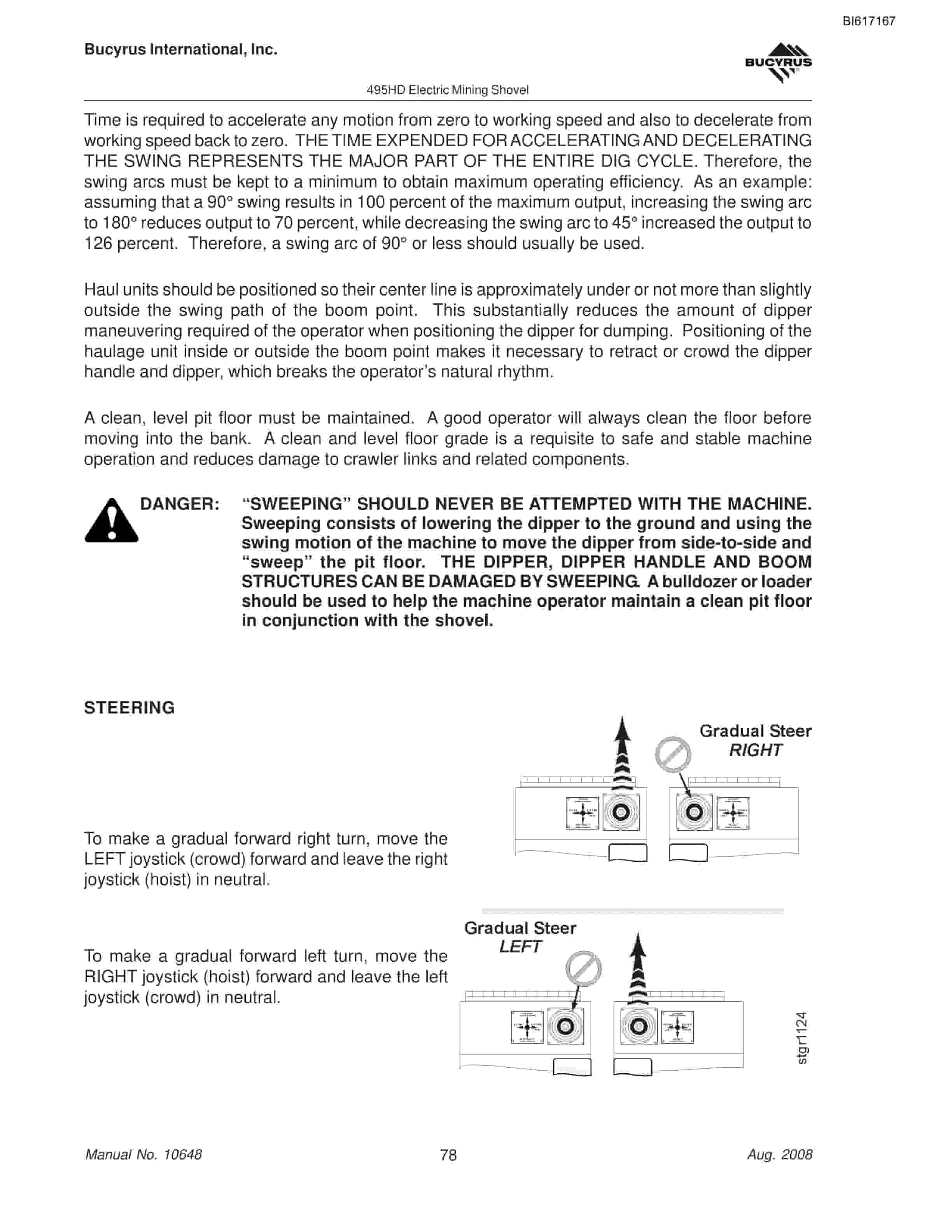 Bucyrus 495HD Mining Shovel Operators Manual BI617167-5