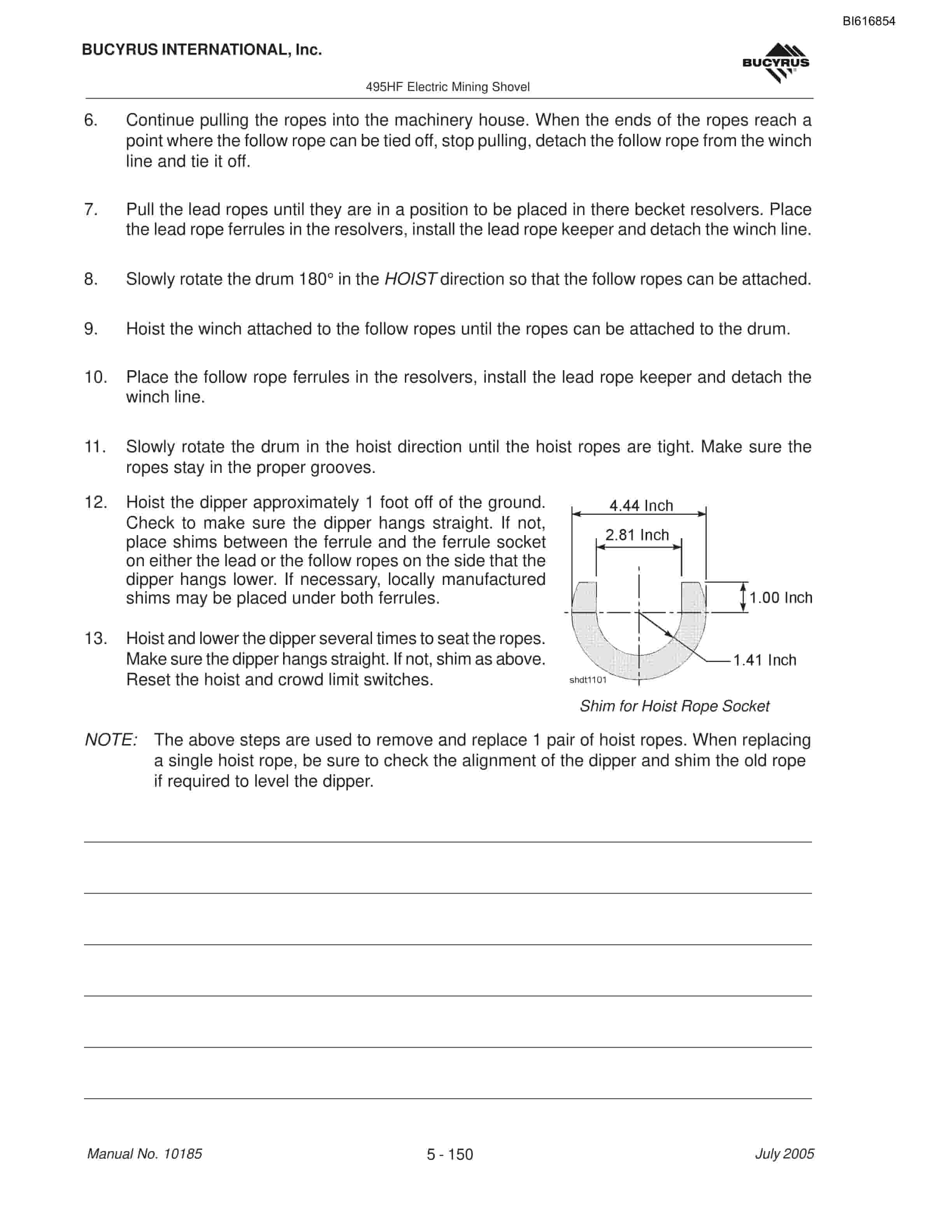 Bucyrus 495HF Mining Shovel Maintenance And Operation Manual BI616854-4