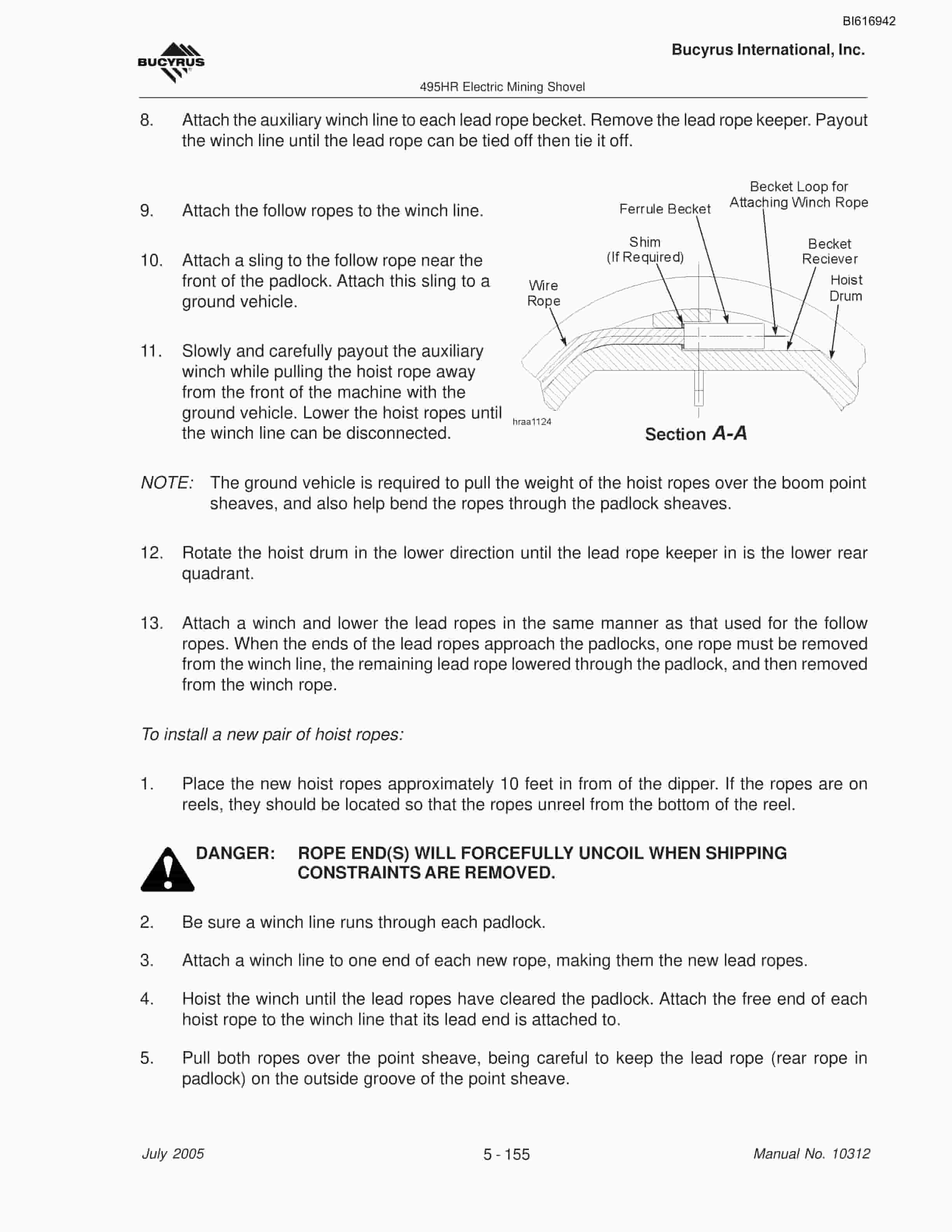 Bucyrus 495HR Mining Shovel Maintenance And Operation Manual BI616942-4