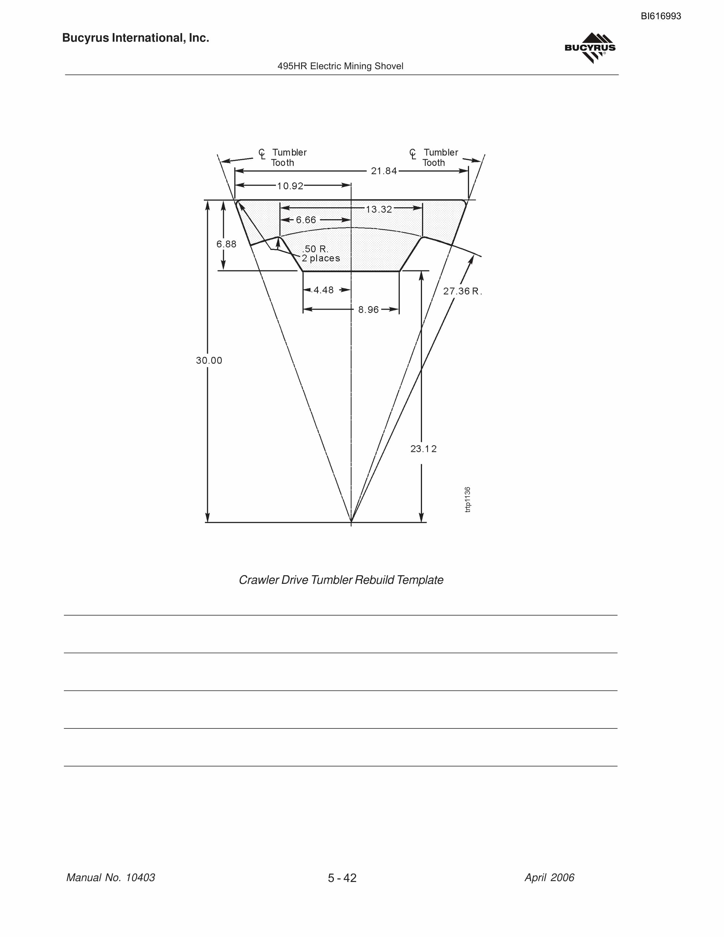 Bucyrus 495HR Mining Shovel Maintenance And Operation Manual BI616993-2