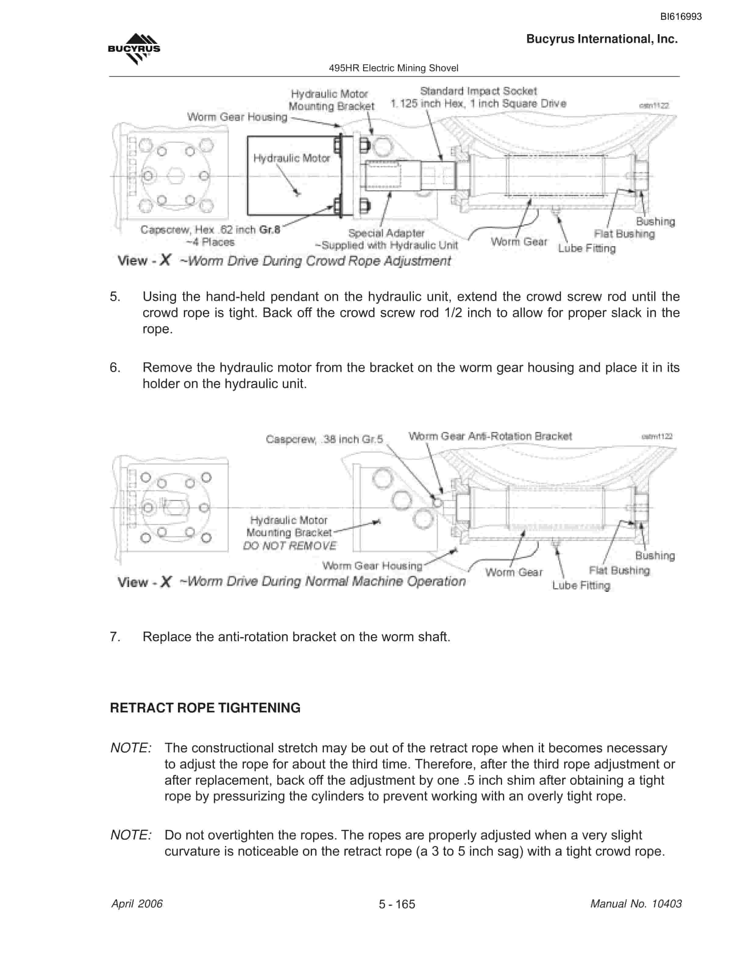 Bucyrus 495HR Mining Shovel Maintenance And Operation Manual BI616993-4
