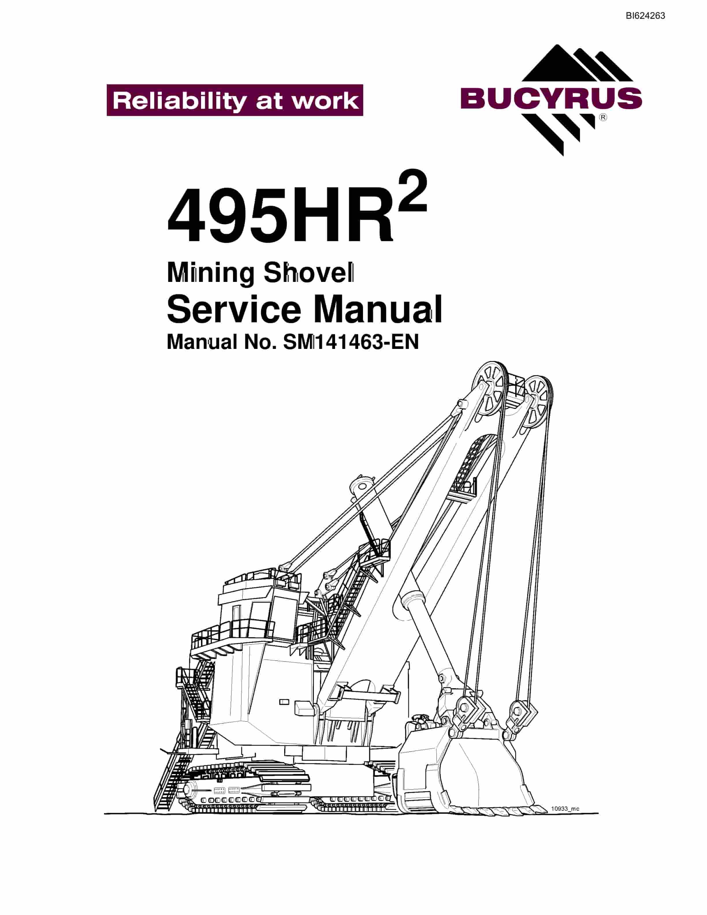 Bucyrus 495HR2 Mining Shovel Service Manual BI624263