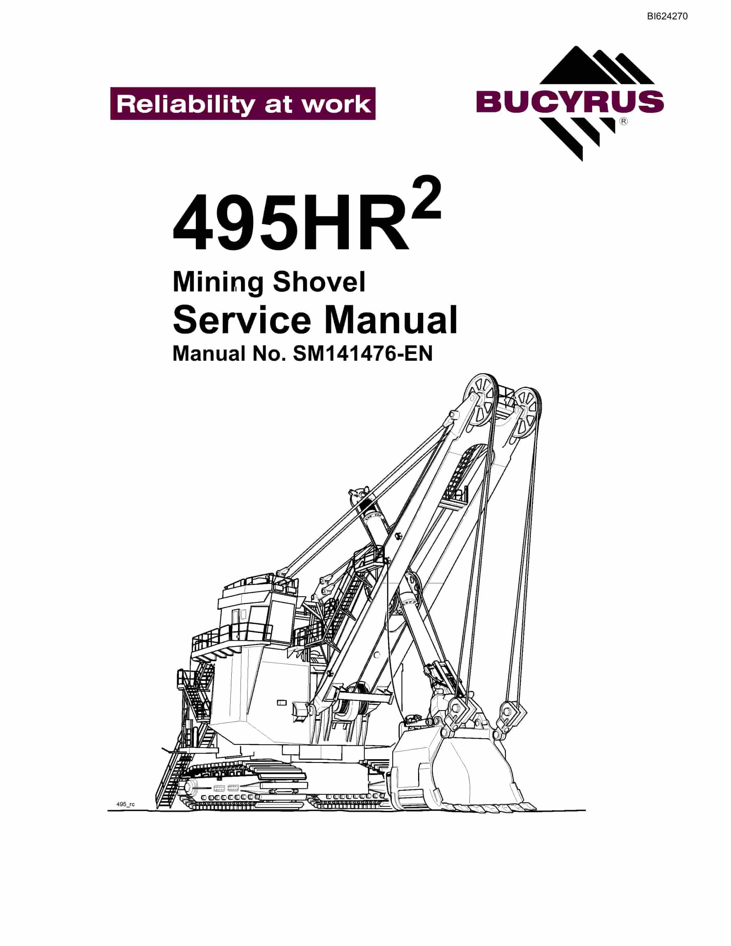 Bucyrus 495HR2 Mining Shovel Service Manual BI624270