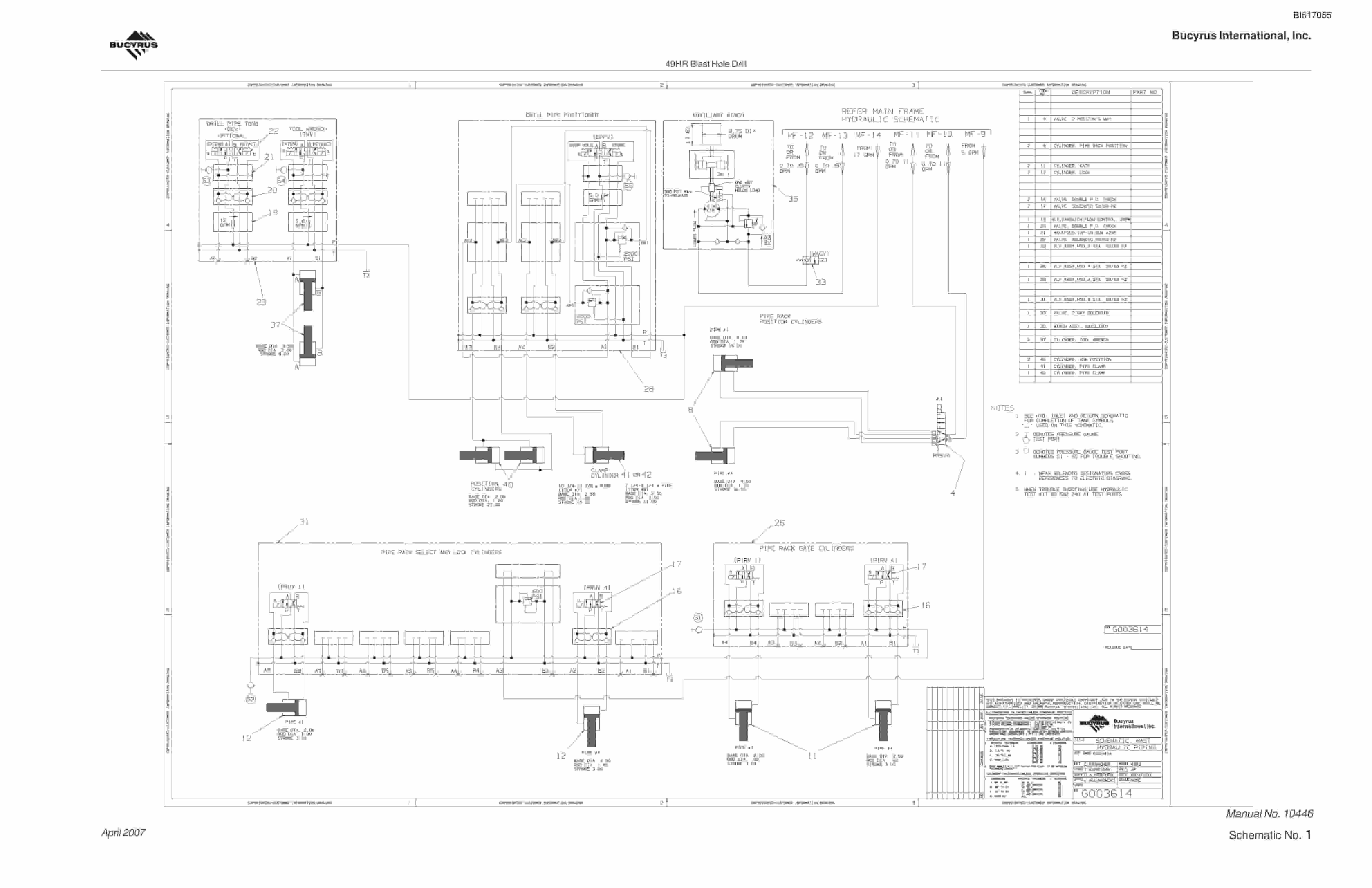 Bucyrus 49HR Blast Hole Drill Maintenance And Operation Manual BI617055-5