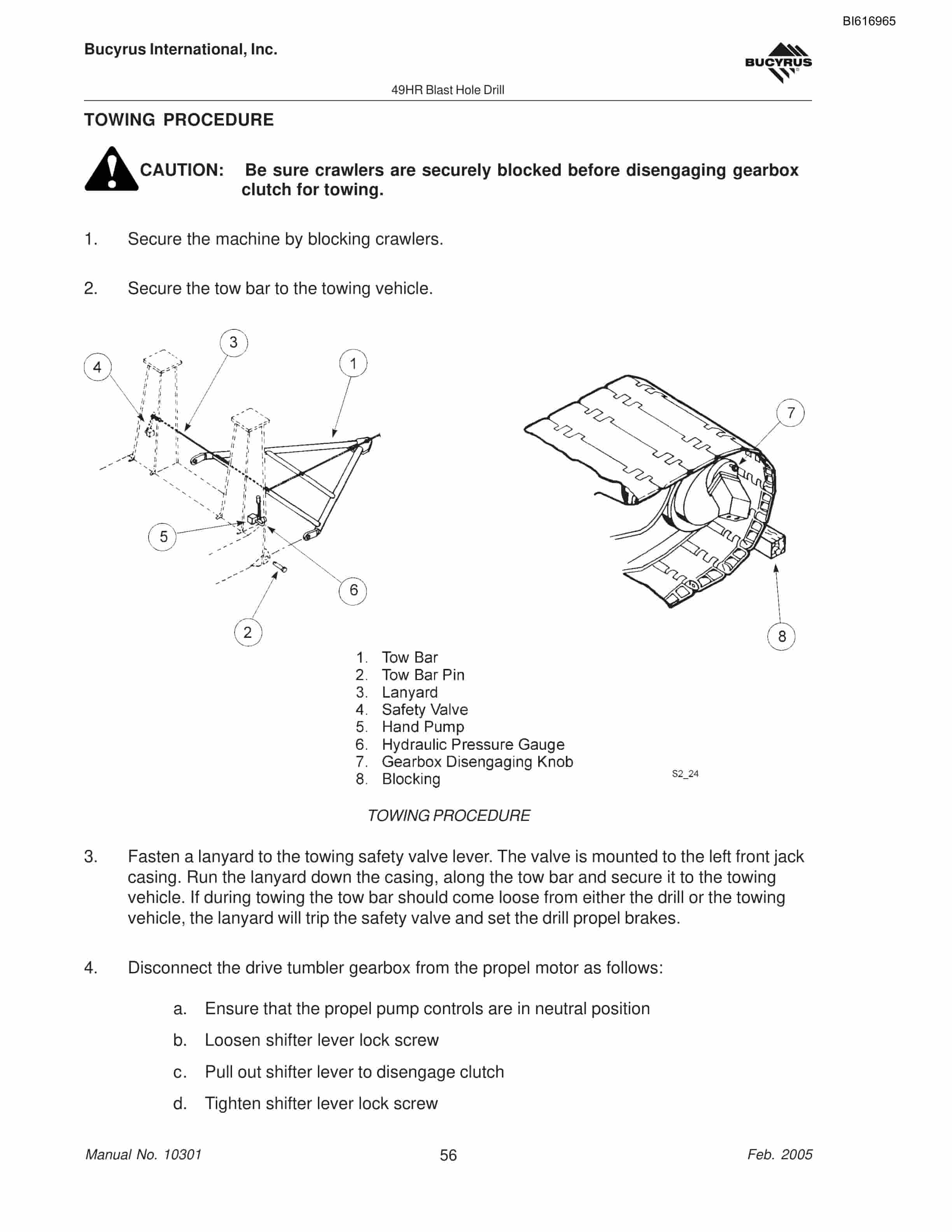 Bucyrus 49HR Blast Hole Drill Operators Manual BI616965-2