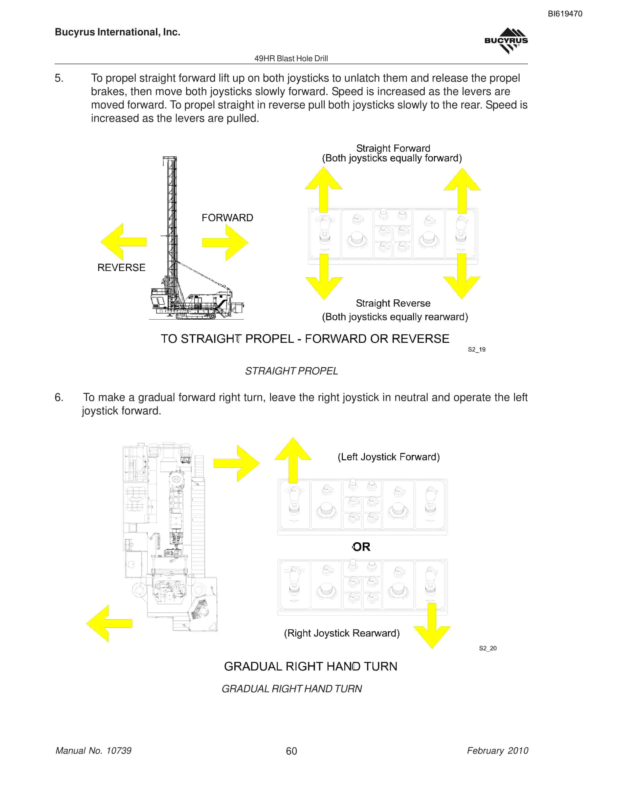 Bucyrus 49HR Blast Hole Drill Operators Manual BI619470-2